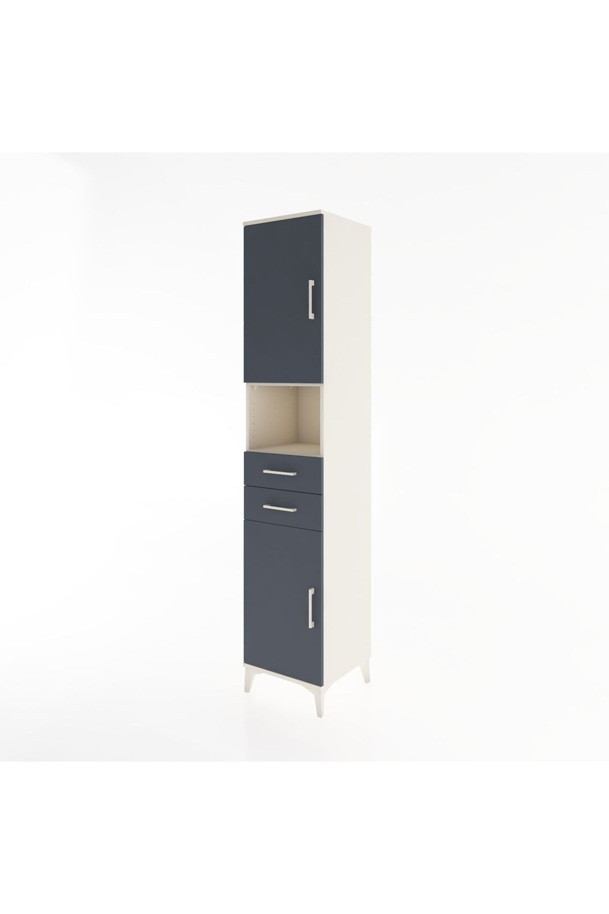 Hyperion Dolap 4 Raflı 2 Çekmeceli 2 Kapaklı 44x44x221 - S61M233V2B