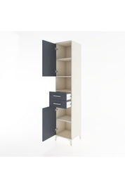 Hyperion Dolap 4 Raflı 2 Çekmeceli 2 Kapaklı 44x44x221 - S61M233V2B