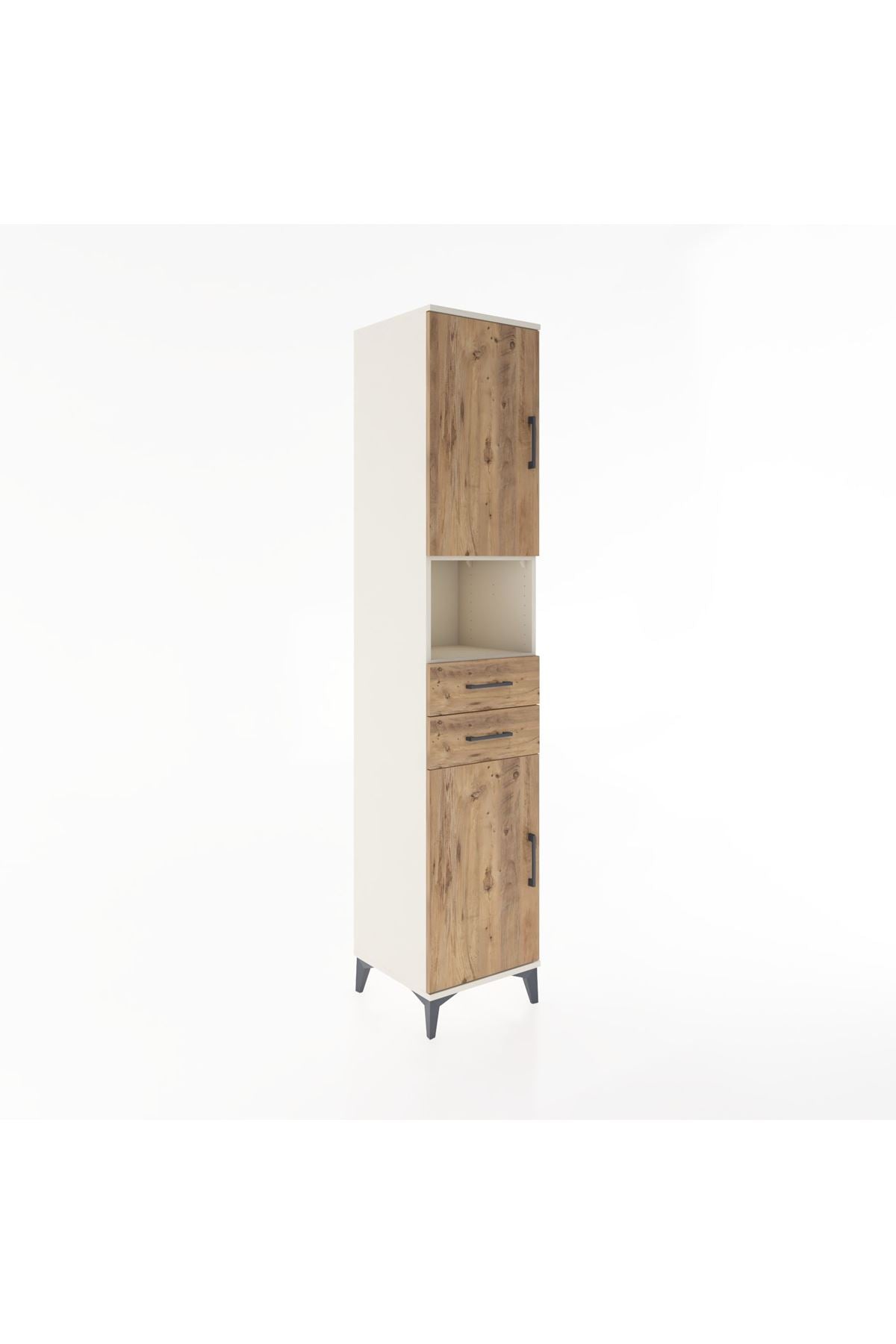 Hyperion Dolap 4 Raflı 2 Çekmeceli 2 Kapaklı 44x44x221 - S61M233V3B