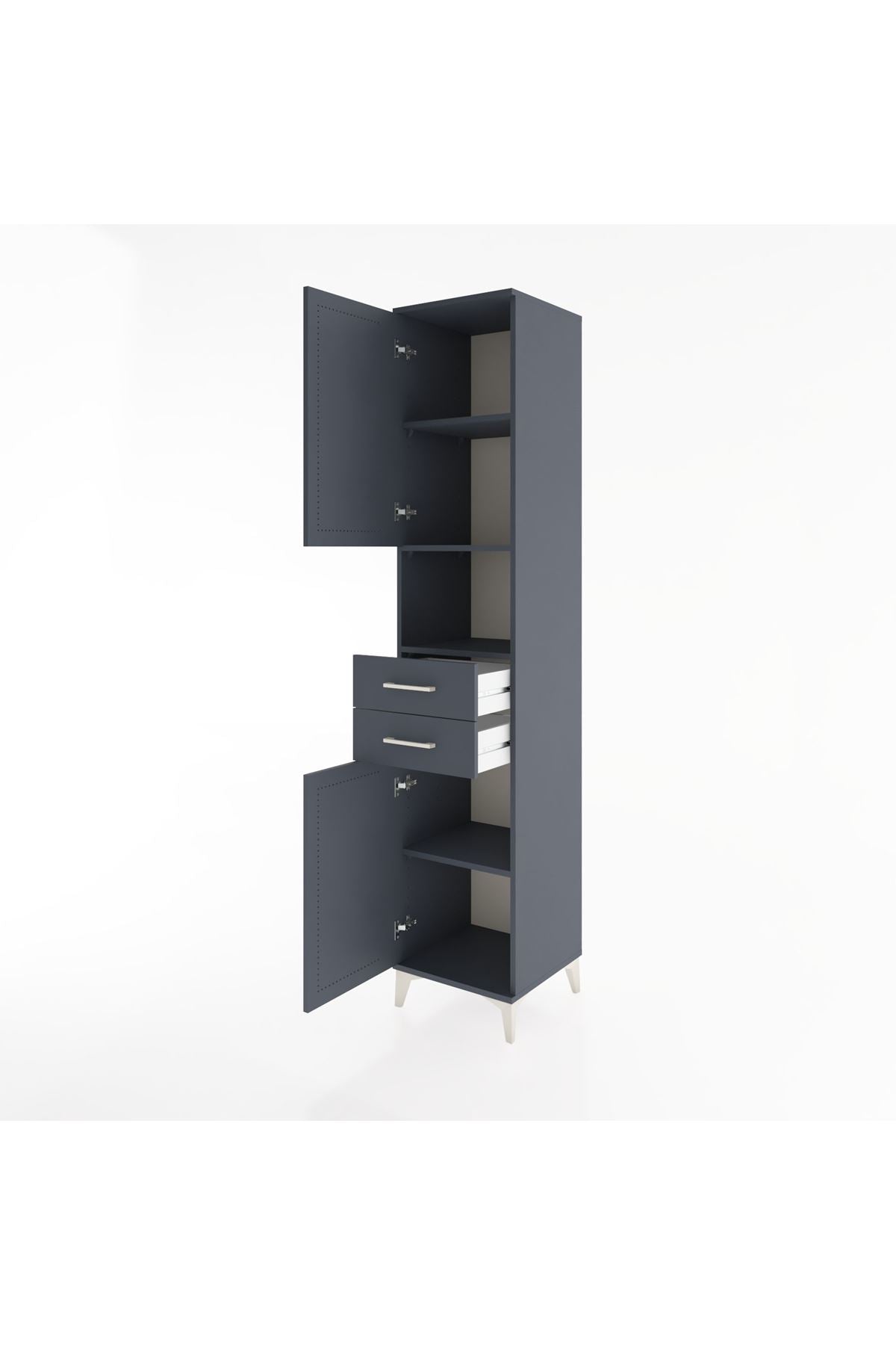Hyperion Dolap 4 Raflı 2 Çekmeceli 2 Kapaklı 44x44x221 - S61M233V5B