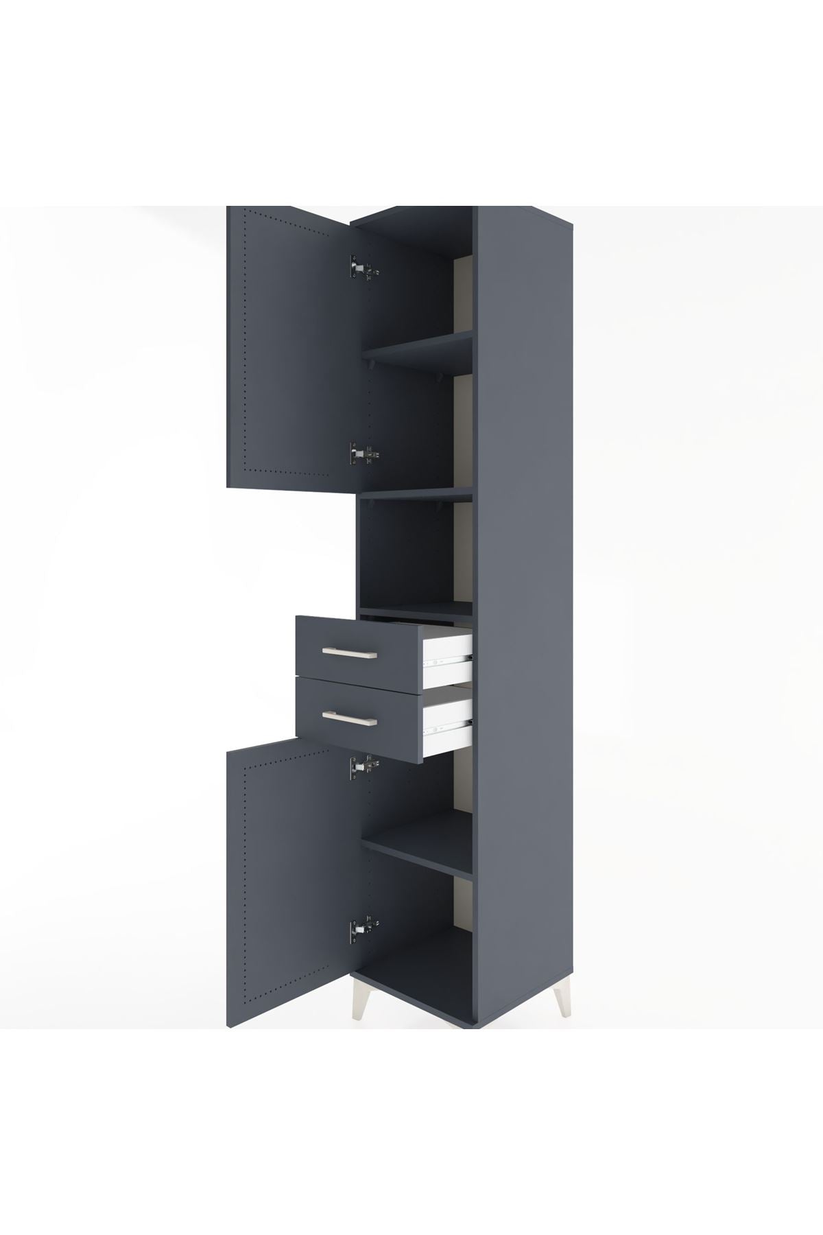 Hyperion Dolap 4 Raflı 2 Çekmeceli 2 Kapaklı 44x44x221 - S61M233V5B