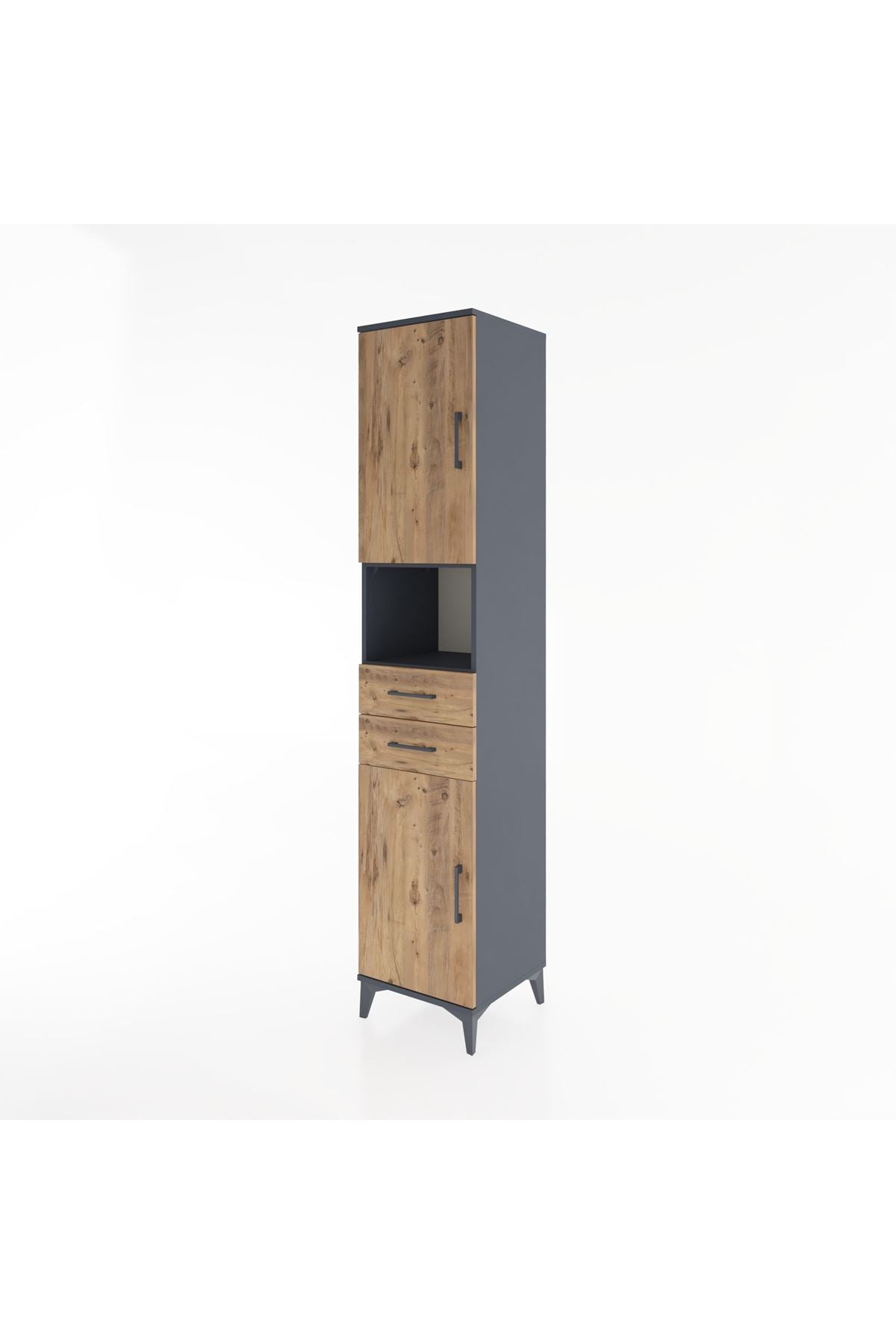 Hyperion Dolap 4 Raflı 2 Çekmeceli 2 Kapaklı 44x44x221 - S61M233V6B