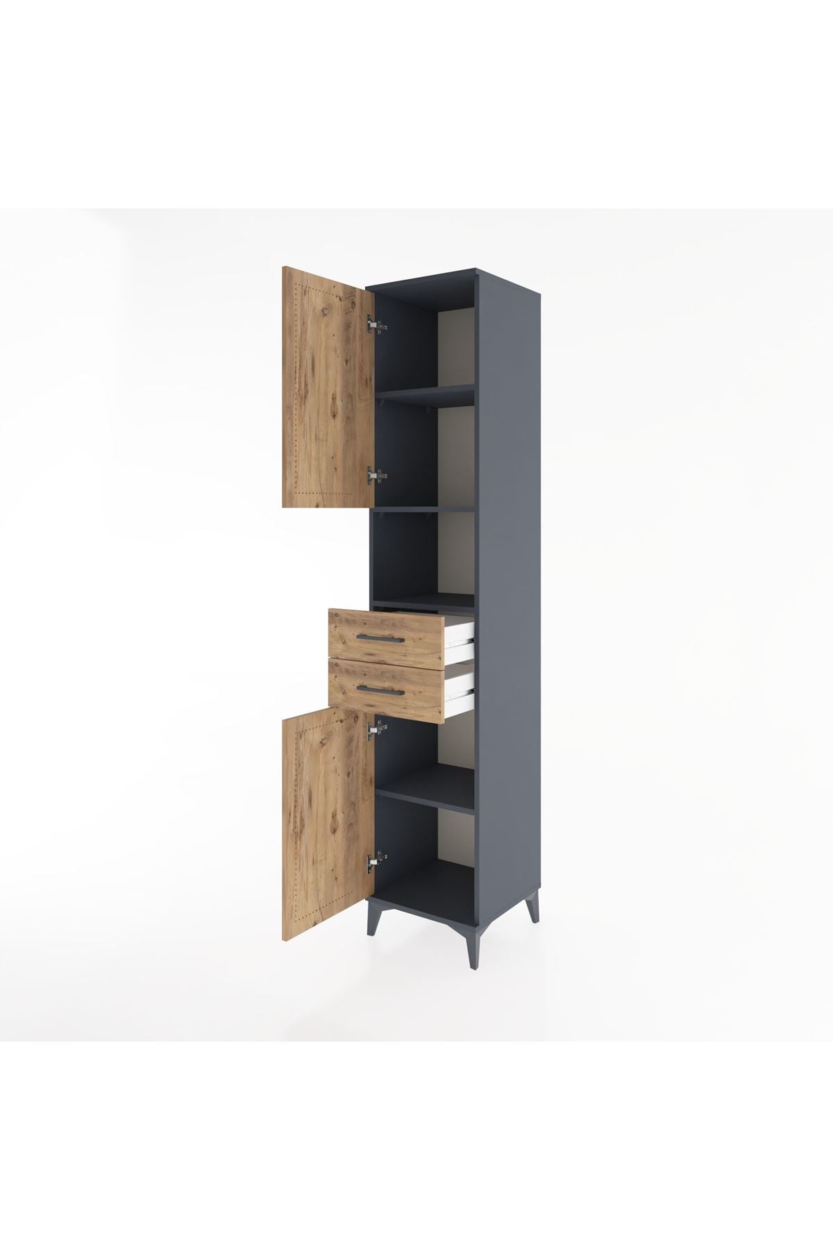 Hyperion Dolap 4 Raflı 2 Çekmeceli 2 Kapaklı 44x44x221 - S61M233V6B