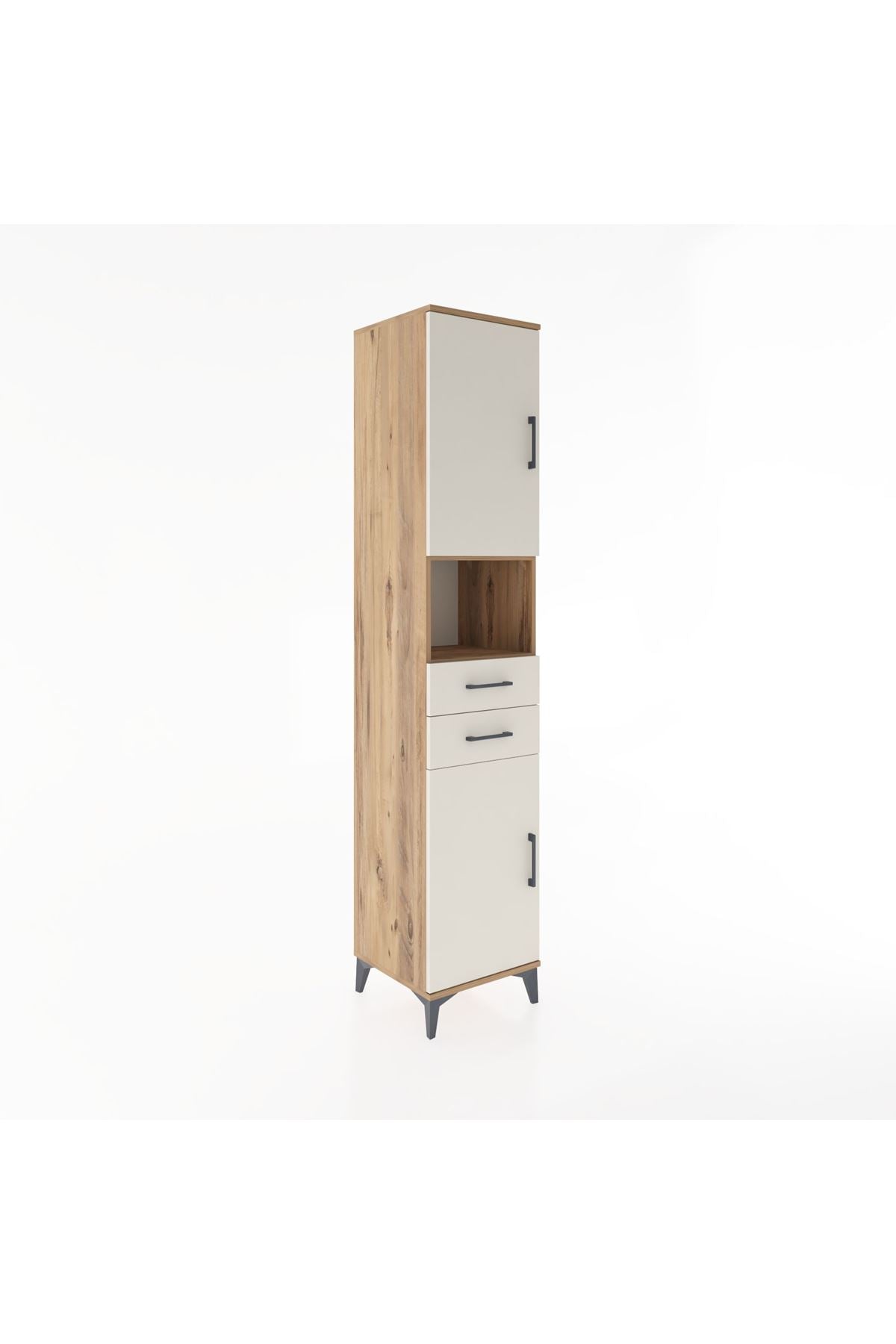 Hyperion Dolap 4 Raflı 2 Çekmeceli 2 Kapaklı 44x44x221 - S61M233V7B