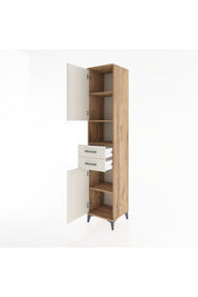Hyperion Dolap 4 Raflı 2 Çekmeceli 2 Kapaklı 44x44x221 - S61M233V7B
