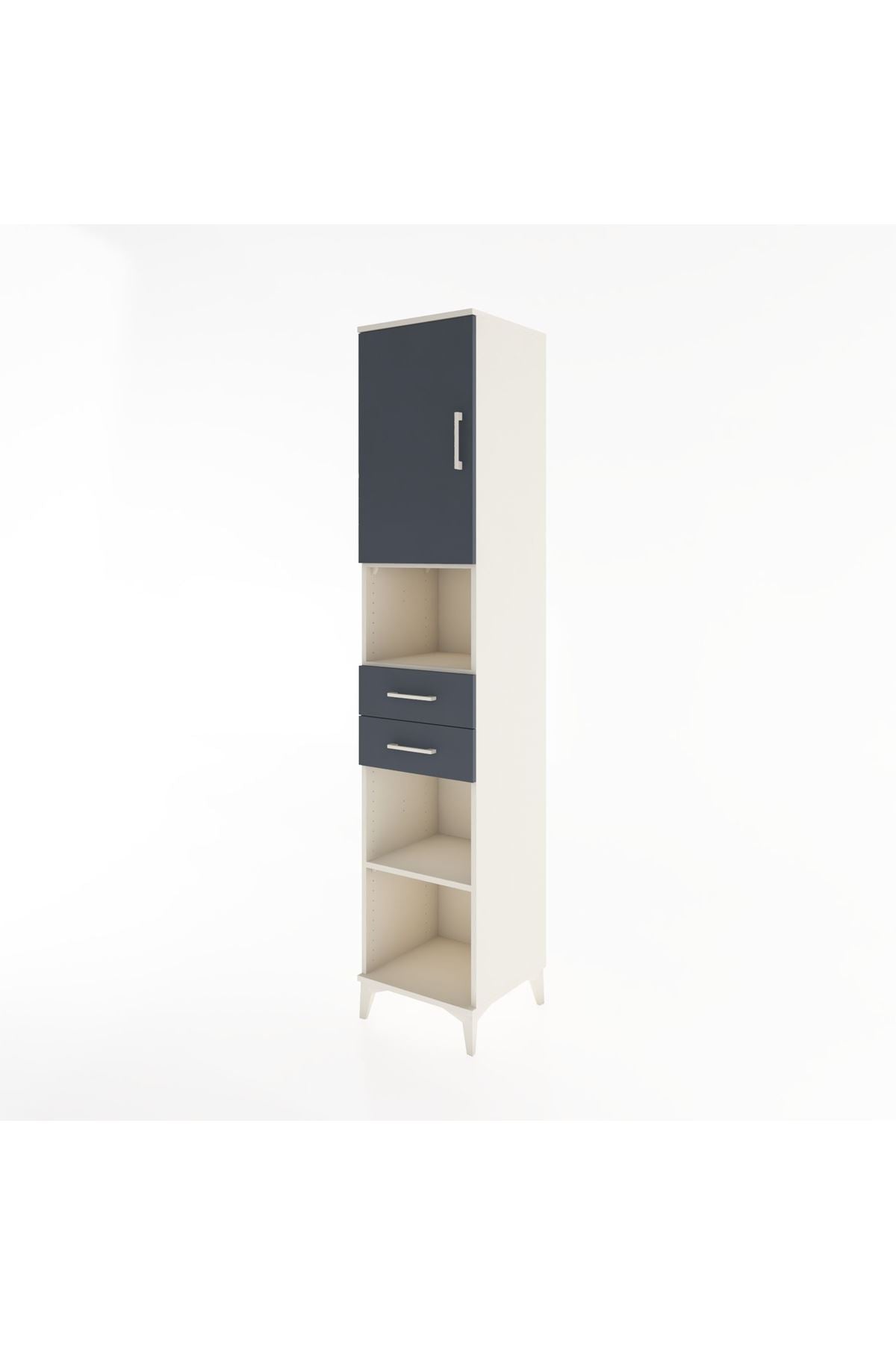 Hyperion Dolap 4 Raflı 2 Çekmeceli Tek Kapaklı 44x44x221 - S61M234V2B