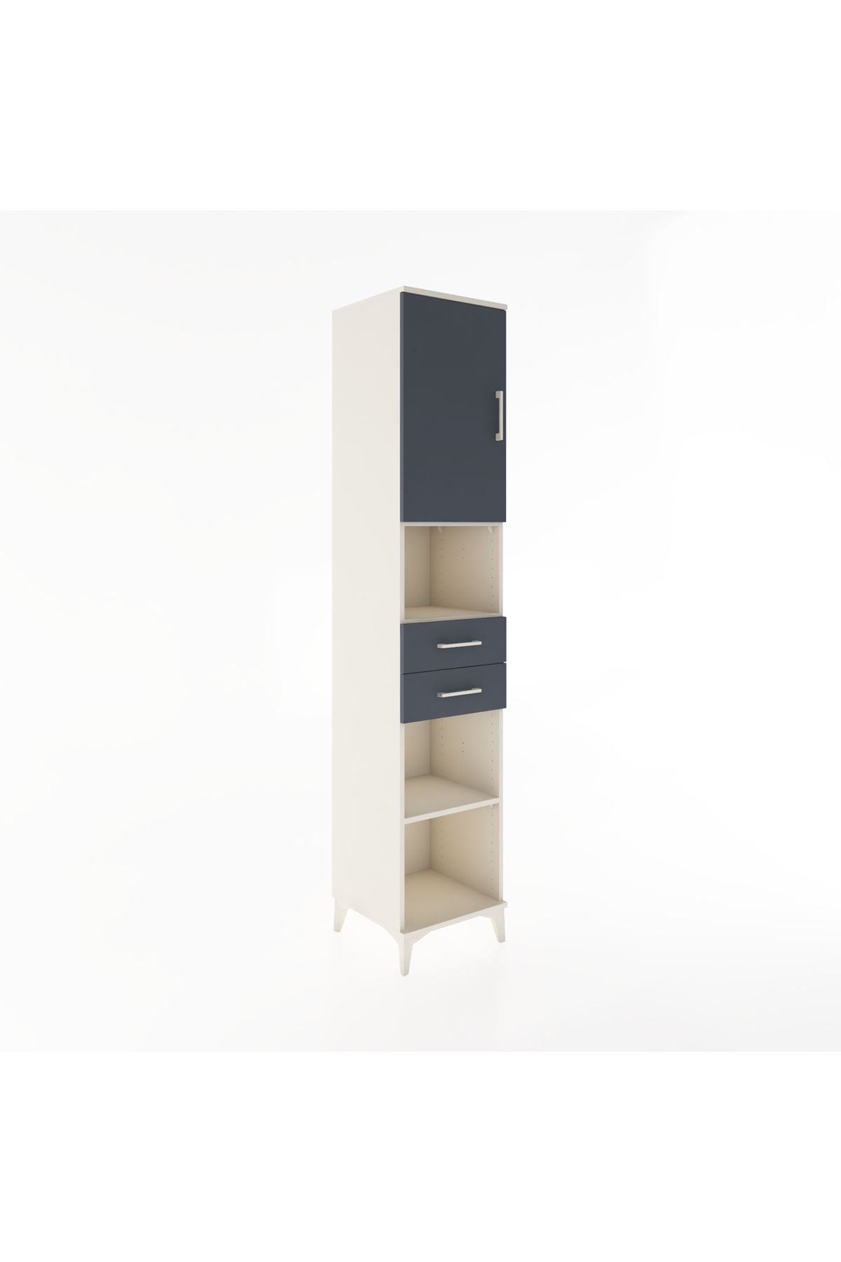 Hyperion Dolap 4 Raflı 2 Çekmeceli Tek Kapaklı 44x44x221 - S61M234V2B