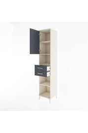 Hyperion Dolap 4 Raflı 2 Çekmeceli Tek Kapaklı 44x44x221 - S61M234V2B
