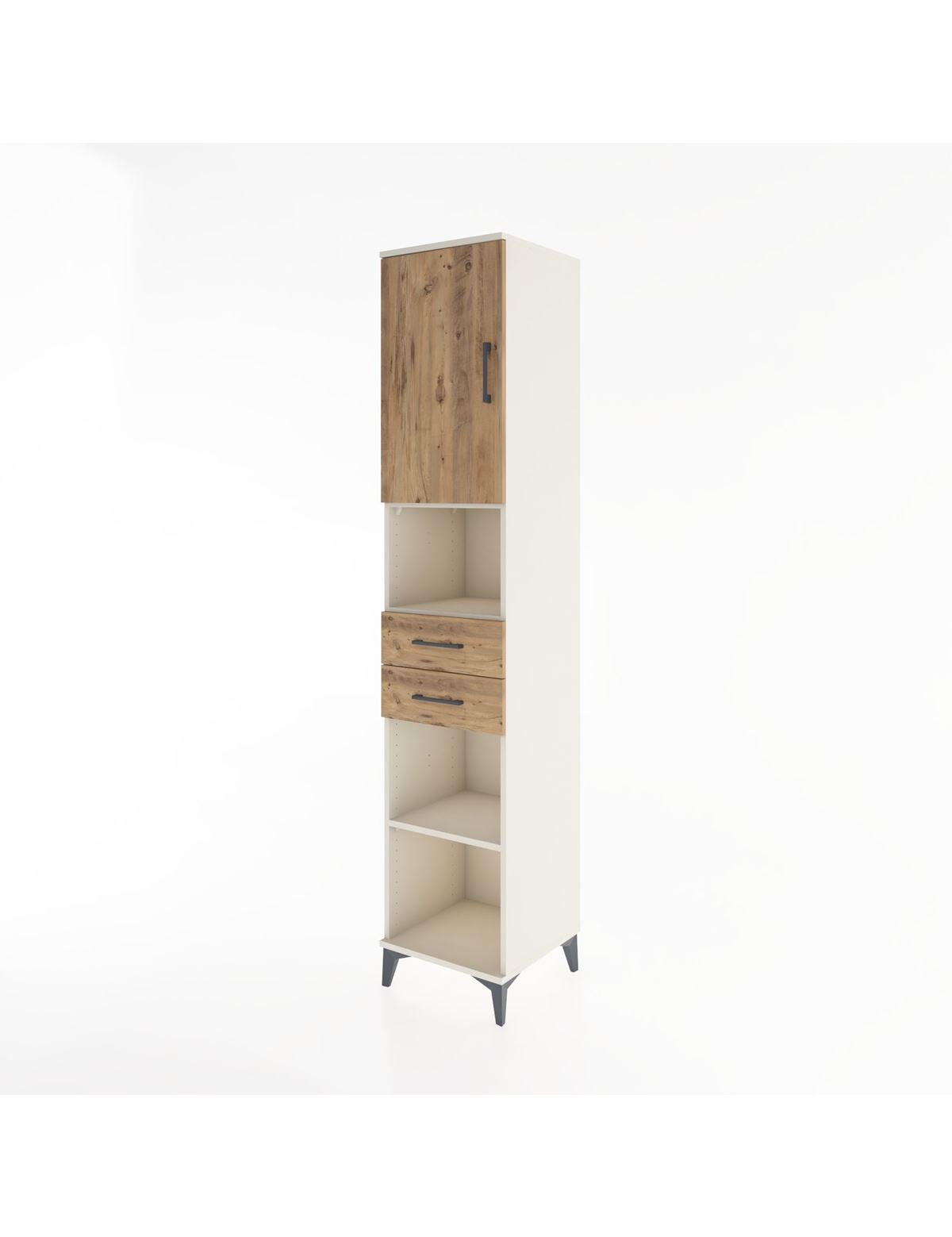 Hyperion Dolap 4 Raflı 2 Çekmeceli Tek Kapaklı 44x44x221 - S61M234V3B