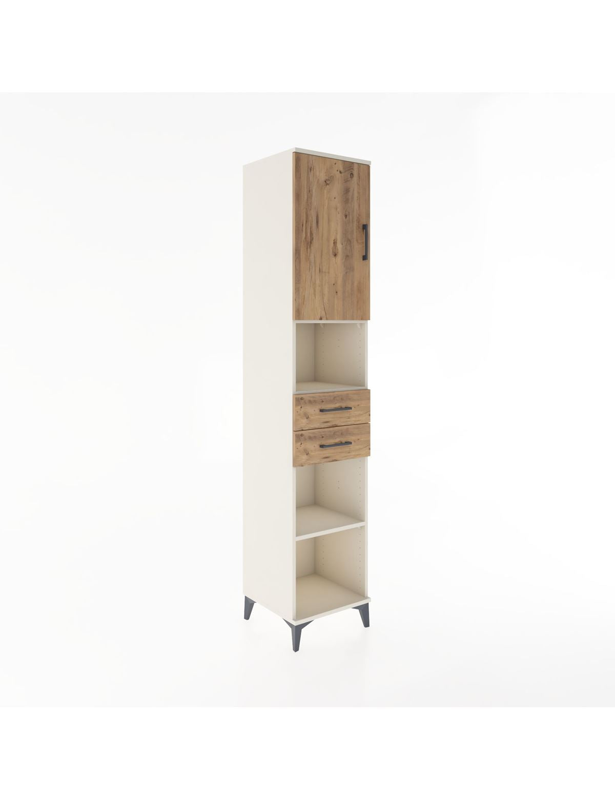 Hyperion Dolap 4 Raflı 2 Çekmeceli Tek Kapaklı 44x44x221 - S61M234V3B