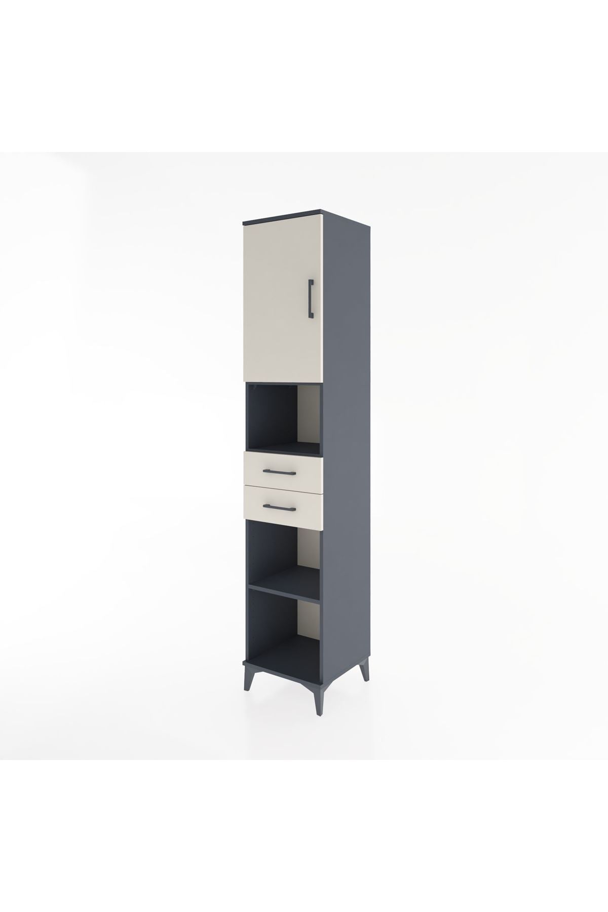 Hyperion Dolap 4 Raflı 2 Çekmeceli Tek Kapaklı 44x44x221 - S61M234V4B