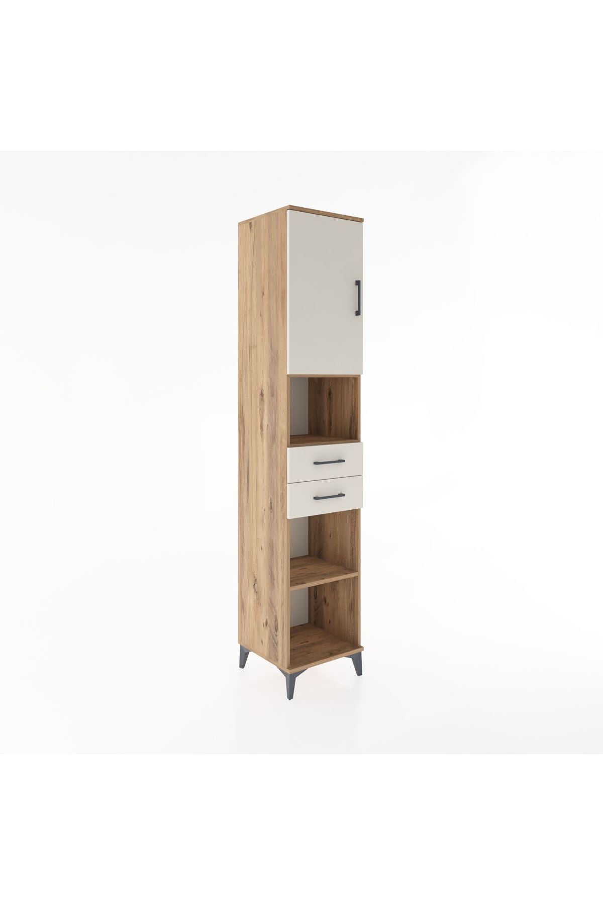 Hyperion Dolap 4 Raflı 2 Çekmeceli Tek Kapaklı 44x44x221 - S61M234V7B