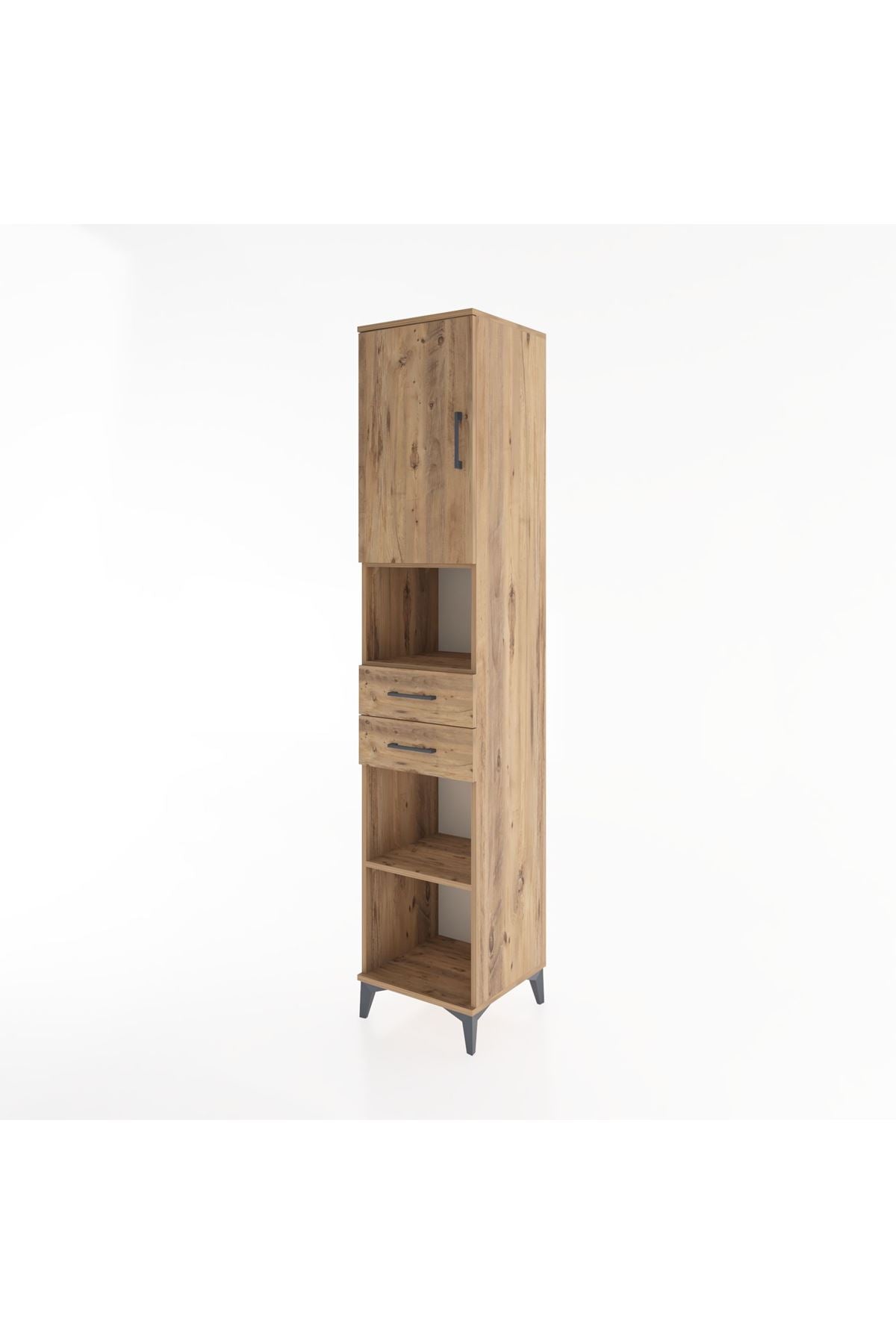 Hyperion Dolap 4 Raflı 2 Çekmeceli Tek Kapaklı 44x44x221 - S61M234V9B