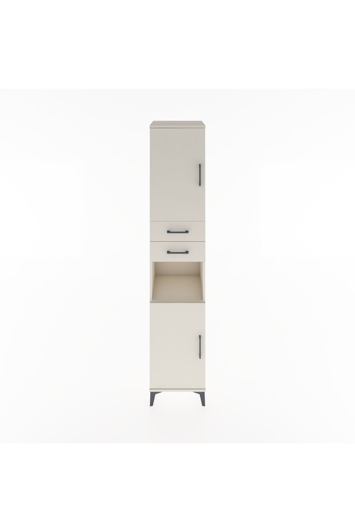 Hyperion Dolap 4 Raflı 2 Çekmeceli 2 Kapaklı 44x44x221 - S61M236V1B