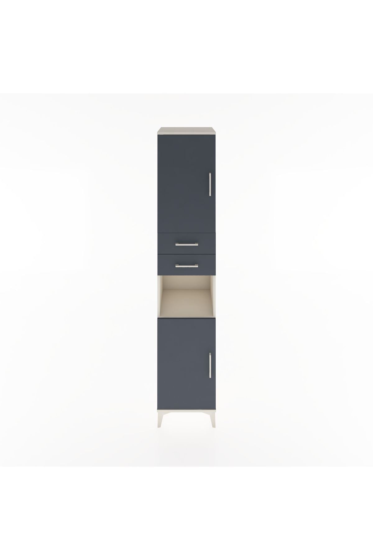 Hyperion Dolap 4 Raflı 2 Çekmeceli 2 Kapaklı 44x44x221 - S61M236V2B