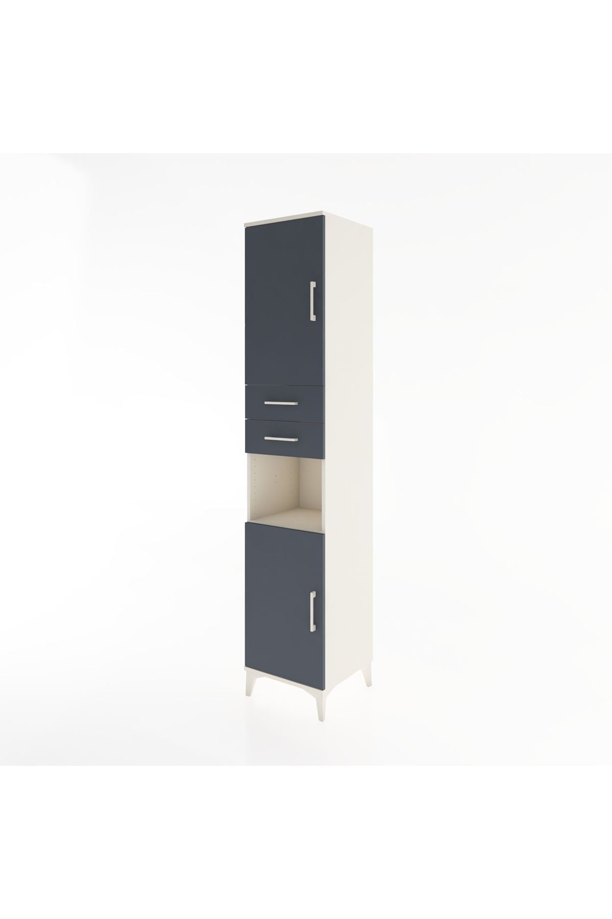 Hyperion Dolap 4 Raflı 2 Çekmeceli 2 Kapaklı 44x44x221 - S61M236V2B