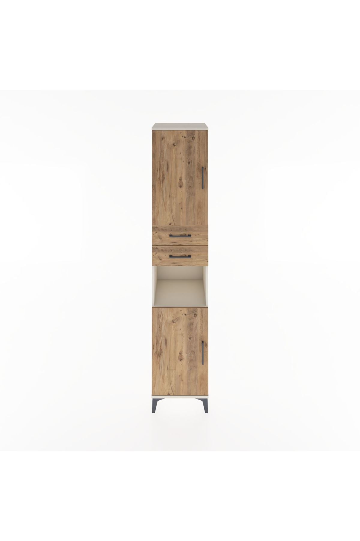 Hyperion Dolap 4 Raflı 2 Çekmeceli 2 Kapaklı 44x44x221 - S61M236V3B