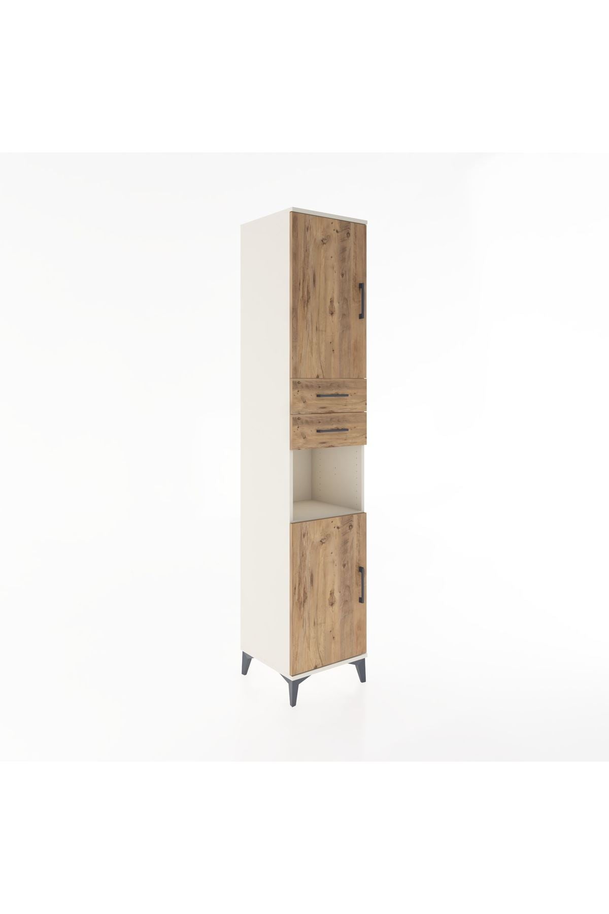 Hyperion Dolap 4 Raflı 2 Çekmeceli 2 Kapaklı 44x44x221 - S61M236V3B