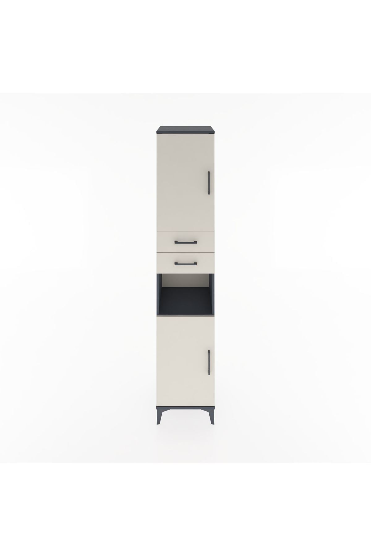 Hyperion Dolap 4 Raflı 2 Çekmeceli 2 Kapaklı 44x44x221 - S61M236V4B
