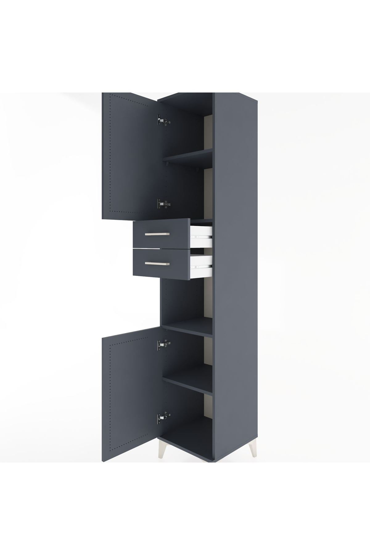 Hyperion Dolap 4 Raflı 2 Çekmeceli 2 Kapaklı 44x44x221 - S61M236V5B