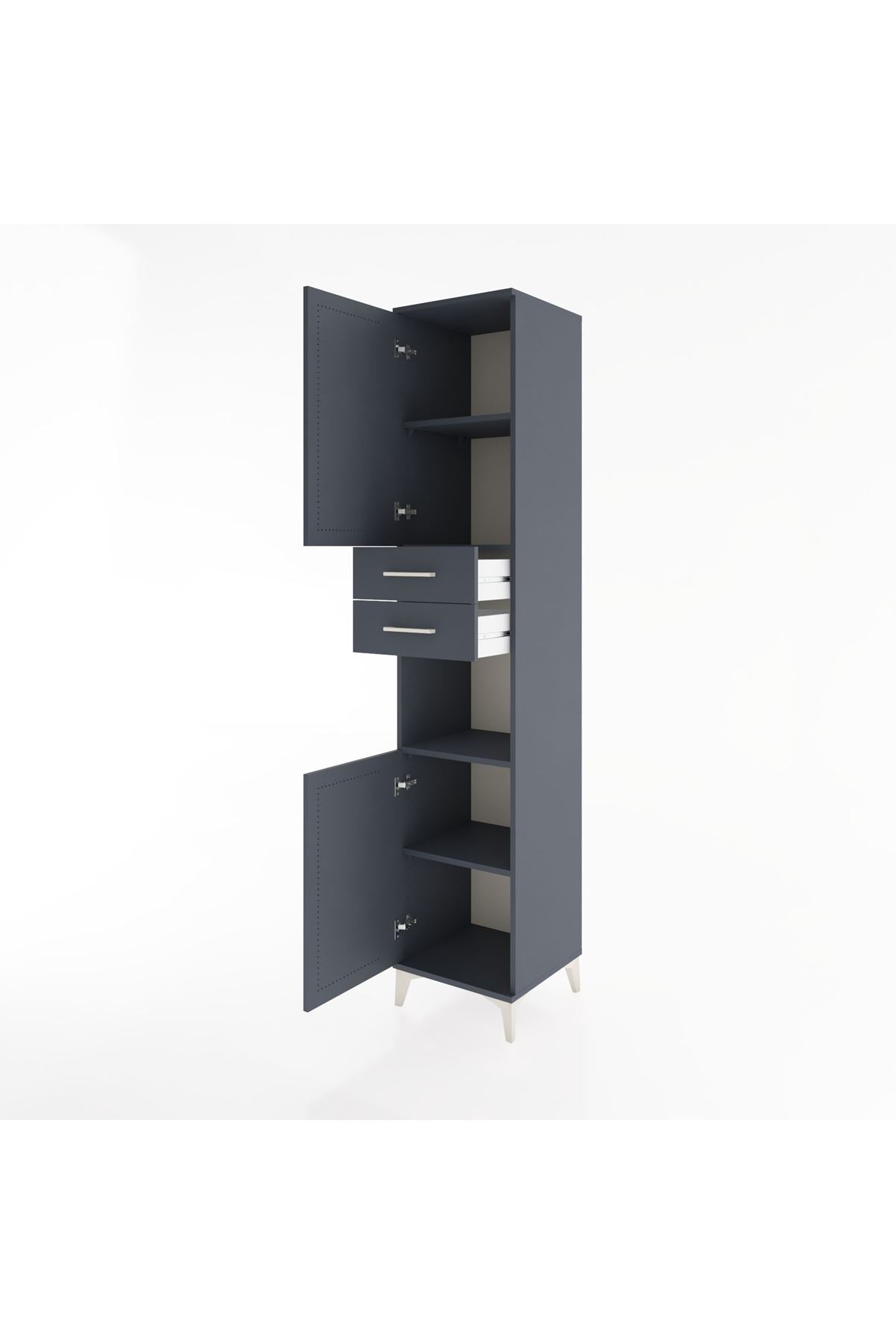 Hyperion Dolap 4 Raflı 2 Çekmeceli 2 Kapaklı 44x44x221 - S61M236V5B