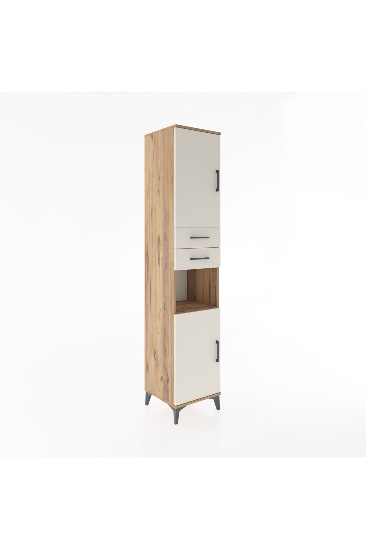 Hyperion Dolap 4 Raflı 2 Çekmeceli 2 Kapaklı 44x44x221 - S61M236V7B