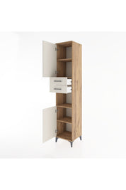 Hyperion Dolap 4 Raflı 2 Çekmeceli 2 Kapaklı 44x44x221 - S61M236V7B