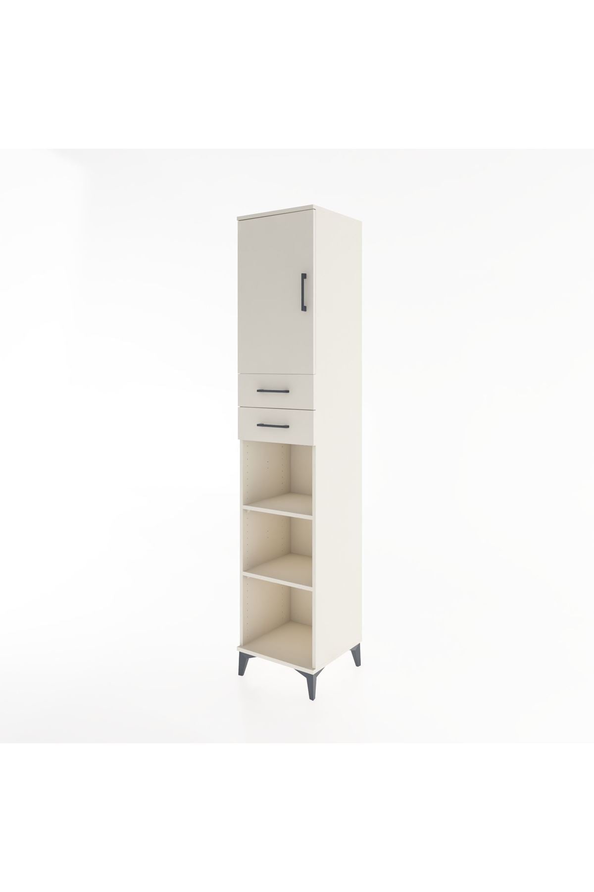 Hyperion Dolap 4 Raflı 2 Çekmeceli Tek Kapaklı 44x44x221 - S61M237V1B