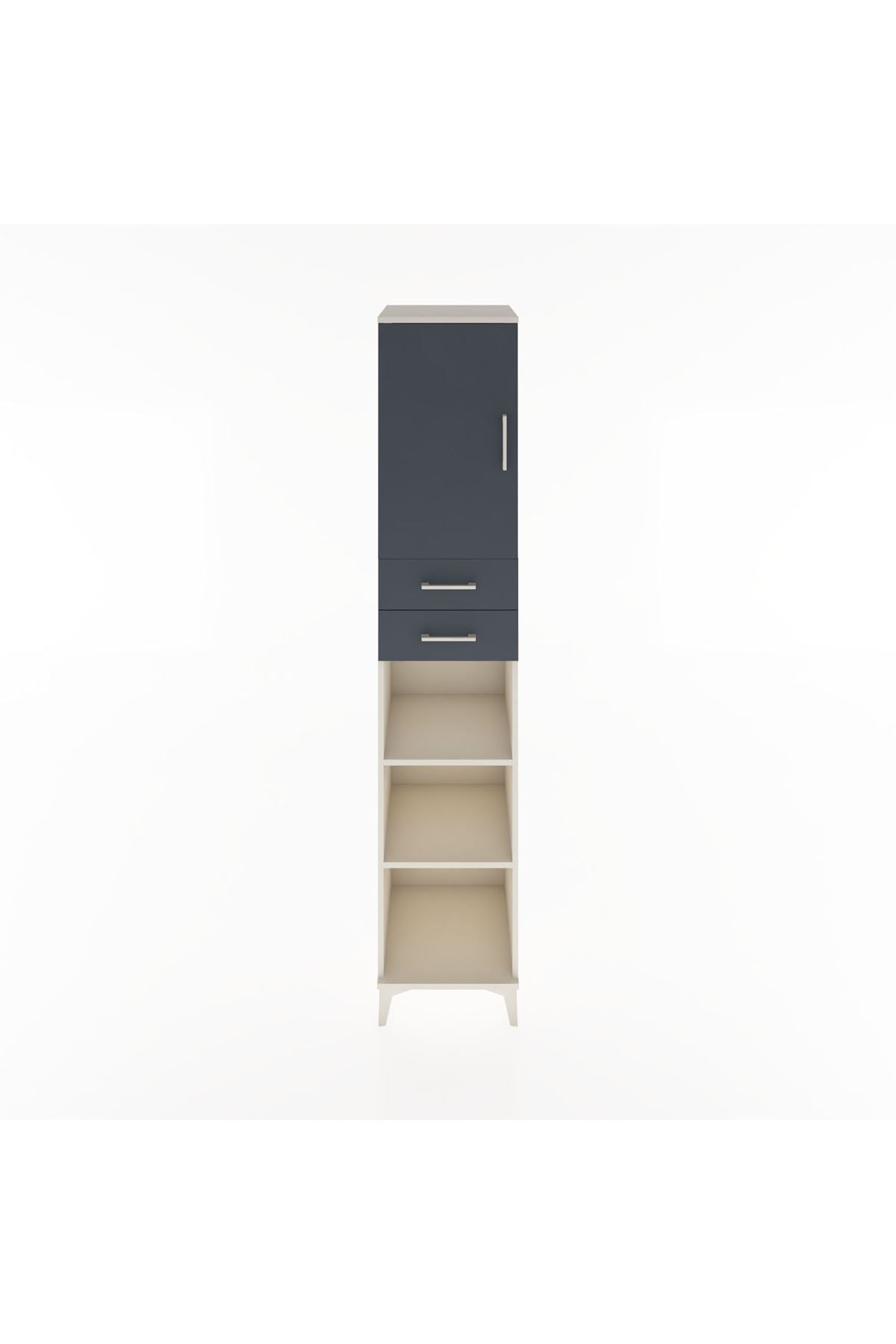 Hyperion Dolap 4 Raflı 2 Çekmeceli Tek Kapaklı 44x44x221 - S61M237V2B