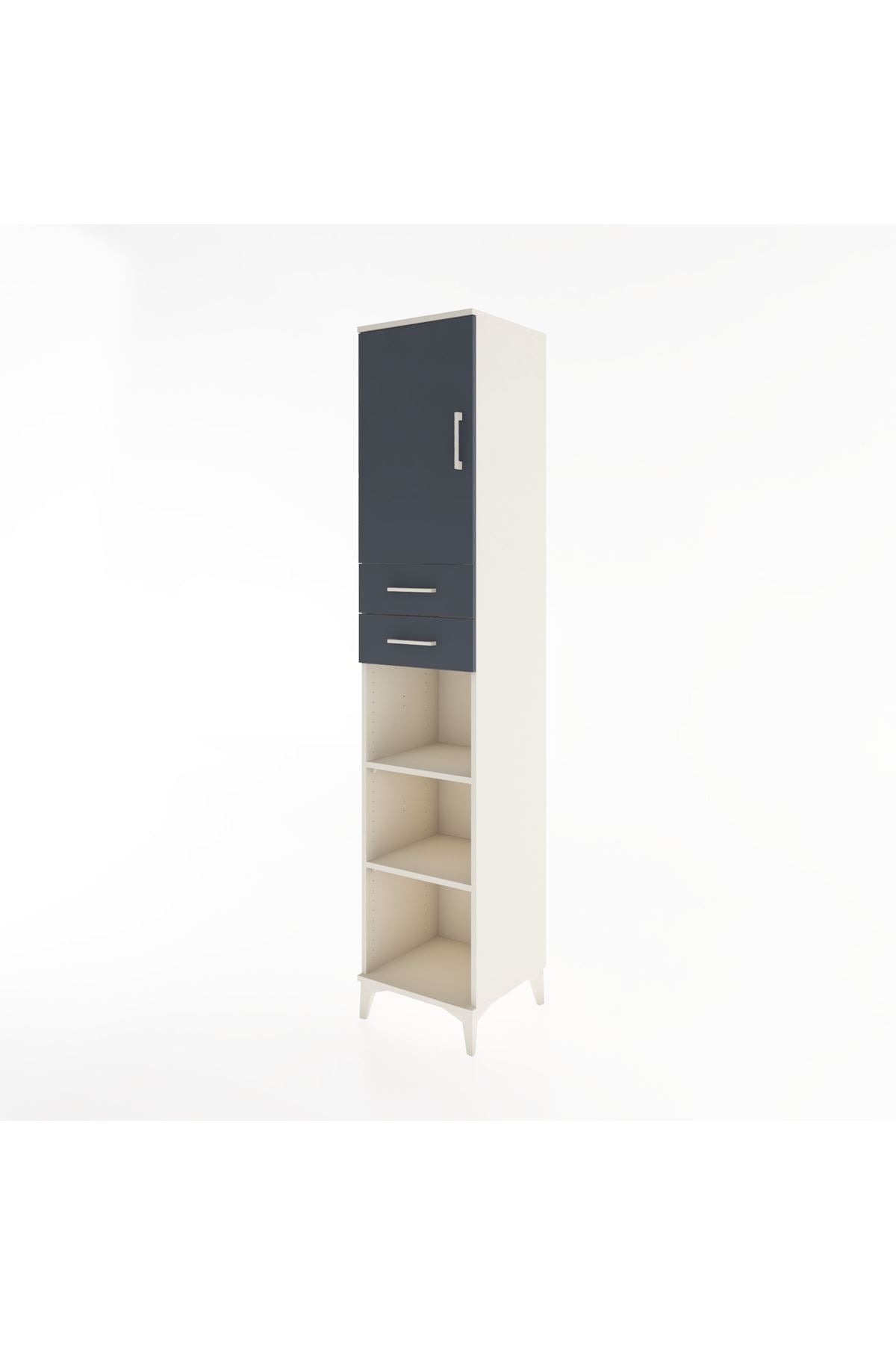 Hyperion Dolap 4 Raflı 2 Çekmeceli Tek Kapaklı 44x44x221 - S61M237V2B