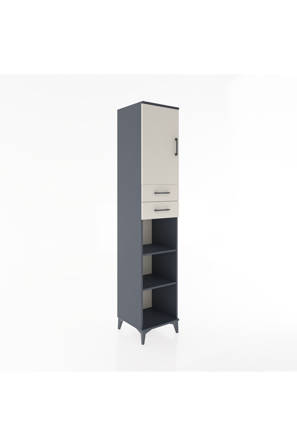 Hyperion Dolap 4 Raflı 2 Çekmeceli Tek Kapaklı 44x44x221 - S61M237V4B