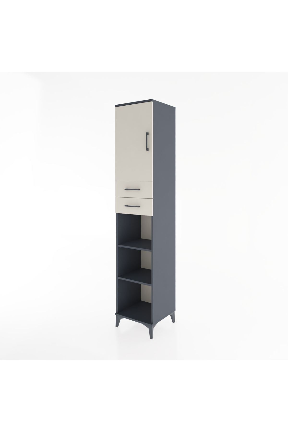 Hyperion Dolap 4 Raflı 2 Çekmeceli Tek Kapaklı 44x44x221 - S61M237V4B