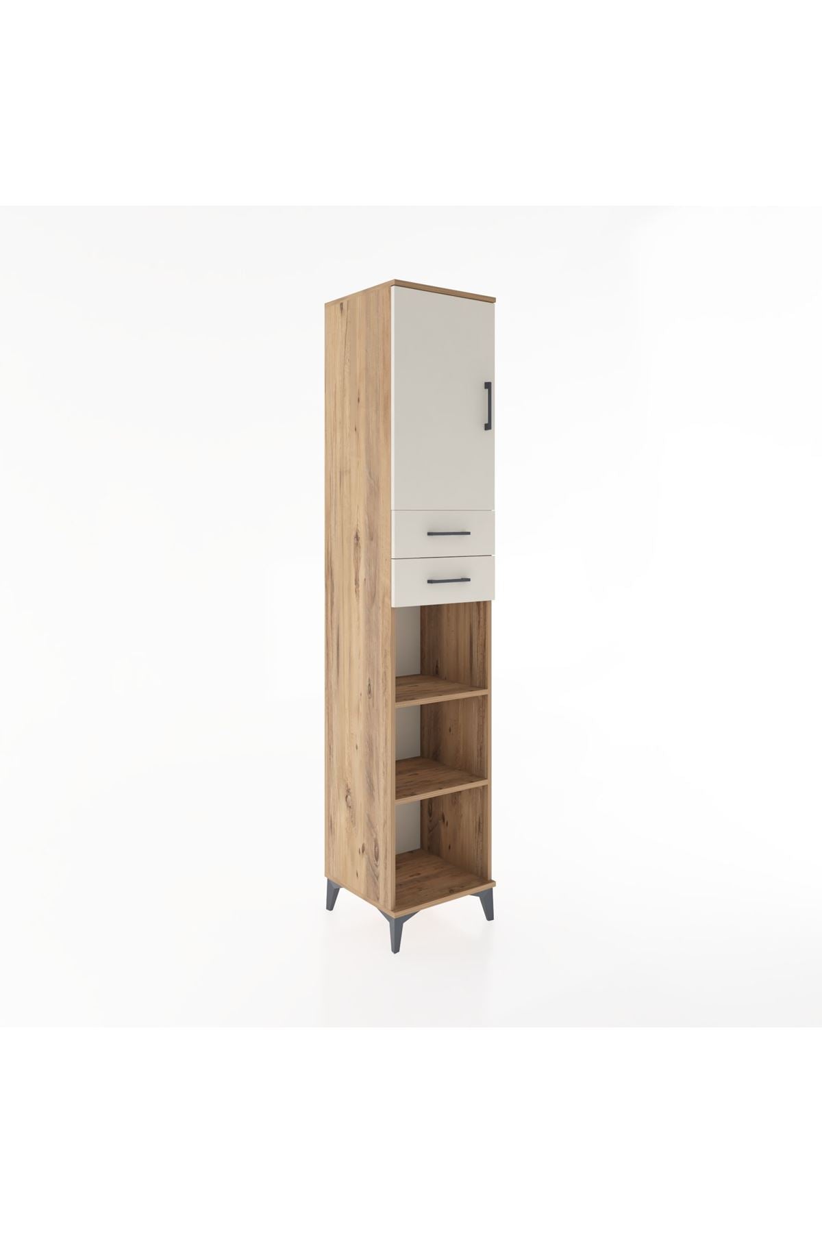 Hyperion Dolap 4 Raflı 2 Çekmeceli Tek Kapaklı 44x44x221 - S61M237V7B