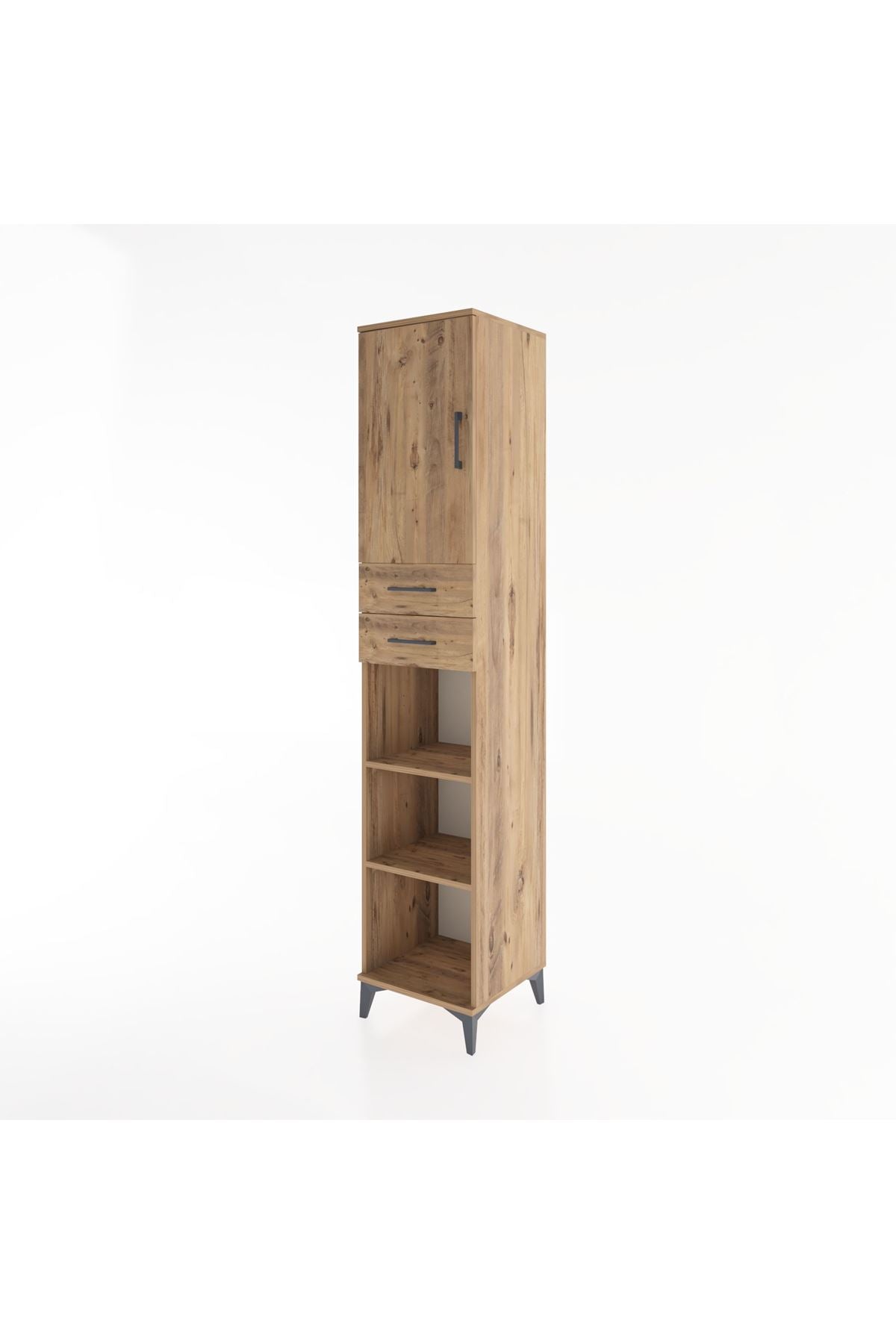 Hyperion Dolap 4 Raflı 2 Çekmeceli Tek Kapaklı 44x44x221 - S61M237V9B