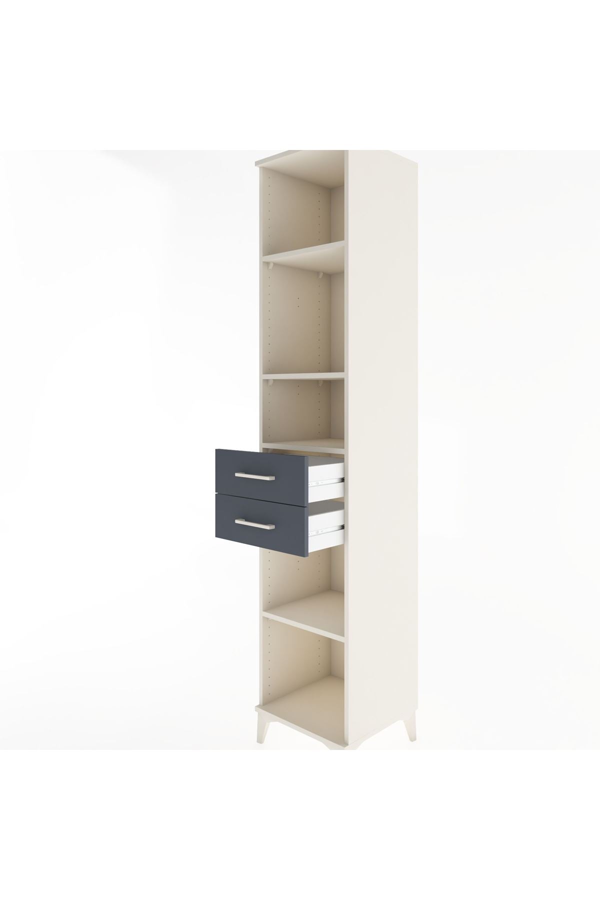 Hyperion Dolap 4 Raflı 2 Çekmeceli 44x44x221 - S61M239V2B