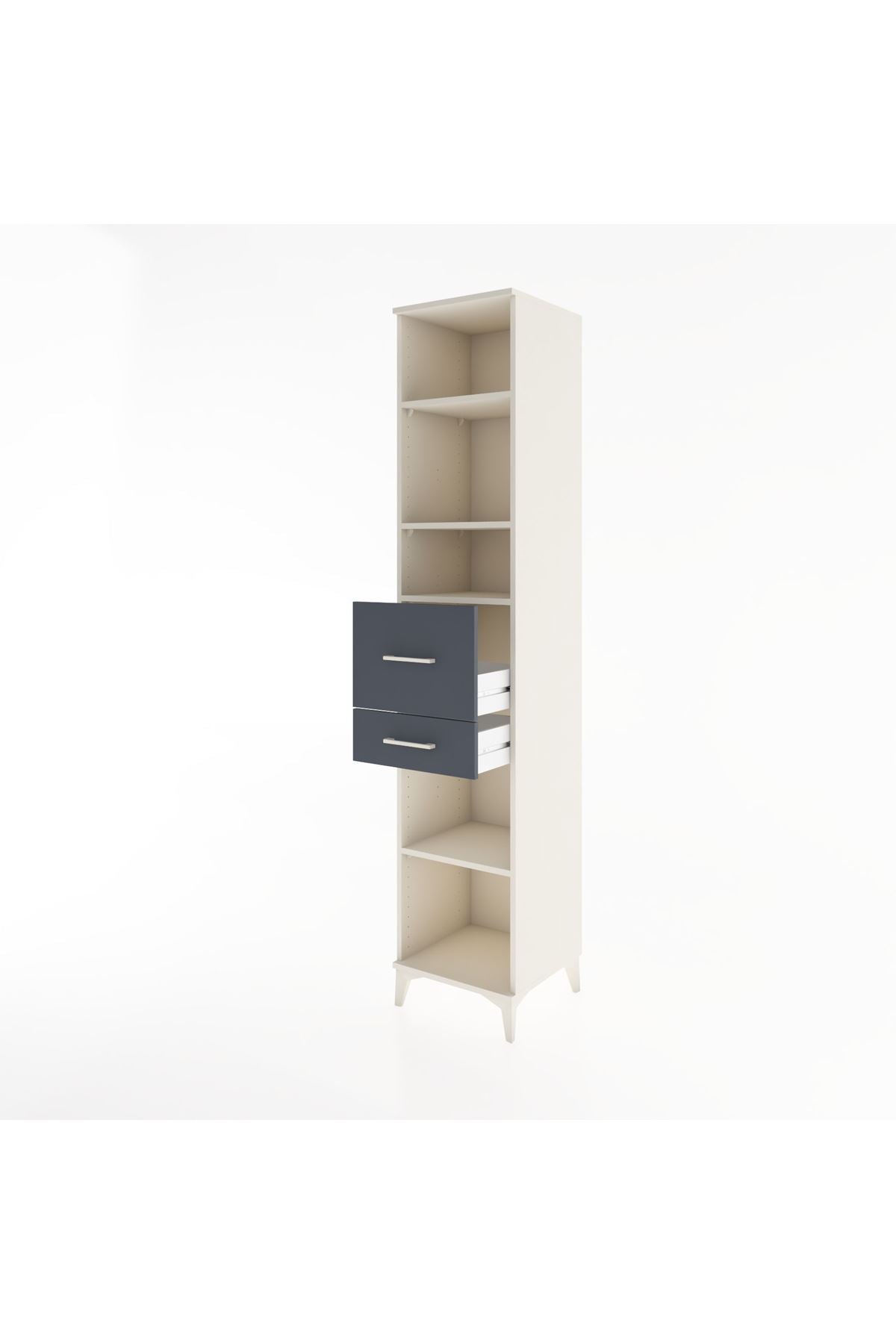 Hyperion Dolap 4 Raflı 2 Çekmeceli 44x44x221 - S61M243V2B