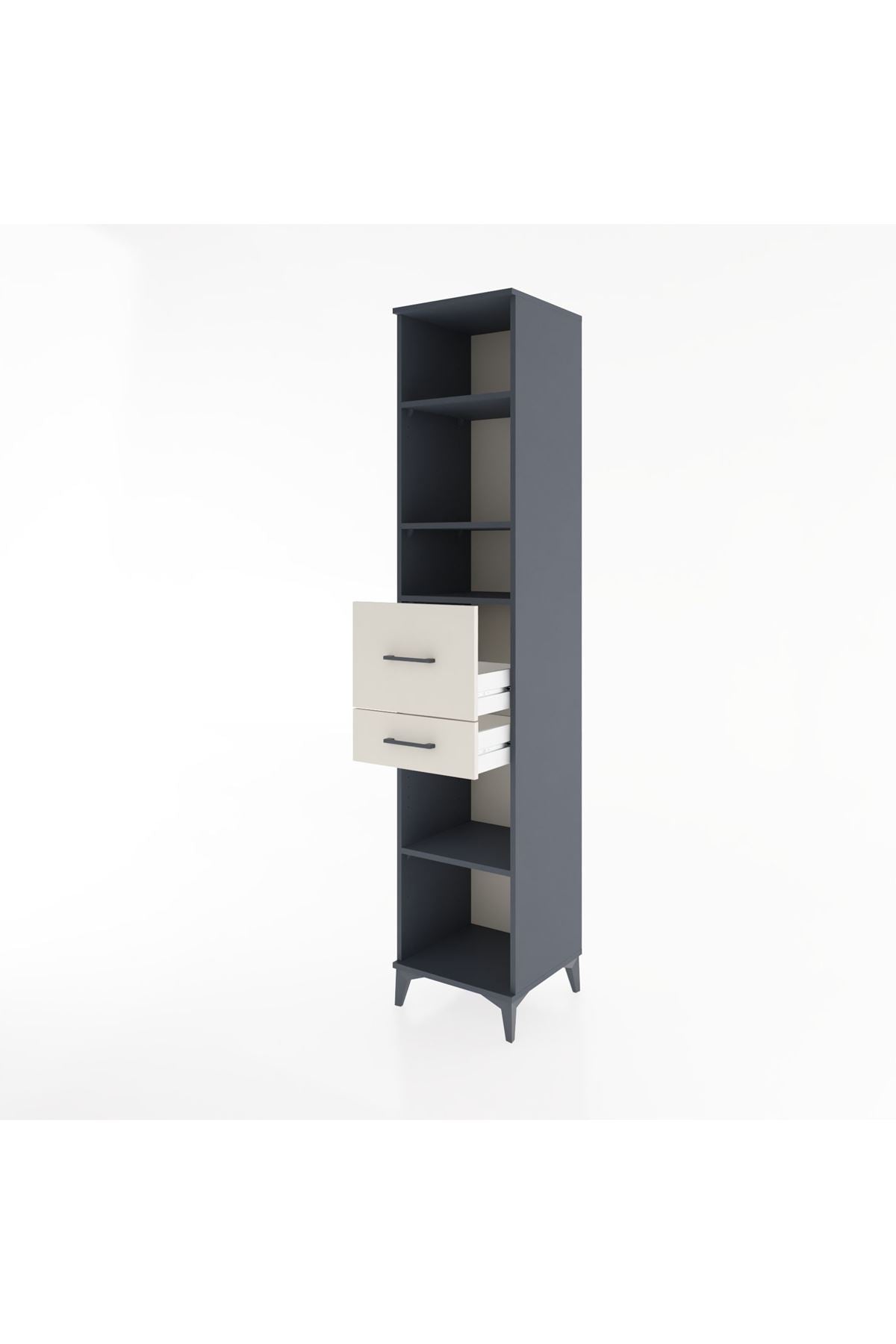 Hyperion Dolap 4 Raflı 2 Çekmeceli 44x44x221 - S61M243V4B