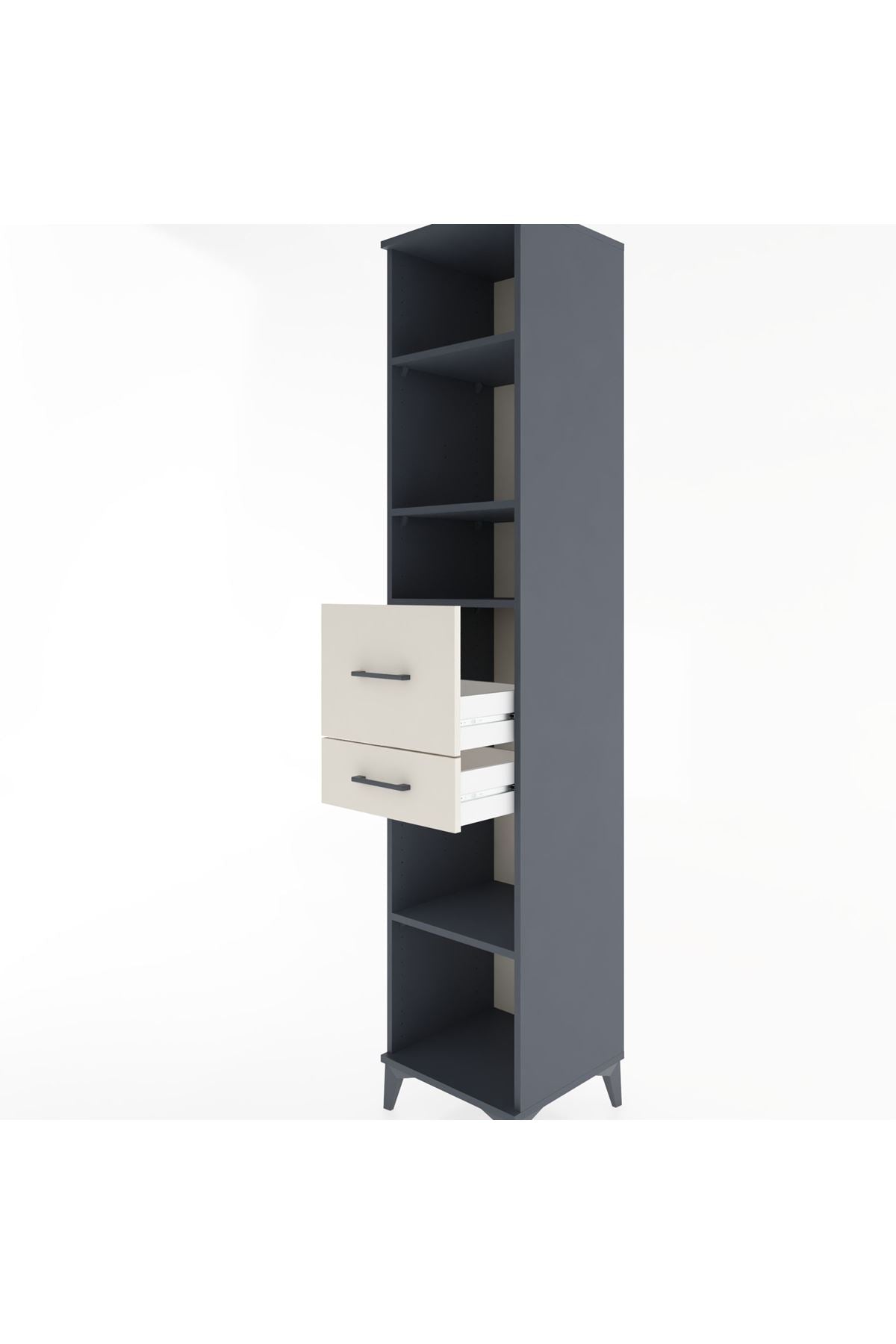 Hyperion Dolap 4 Raflı 2 Çekmeceli 44x44x221 - S61M243V4B