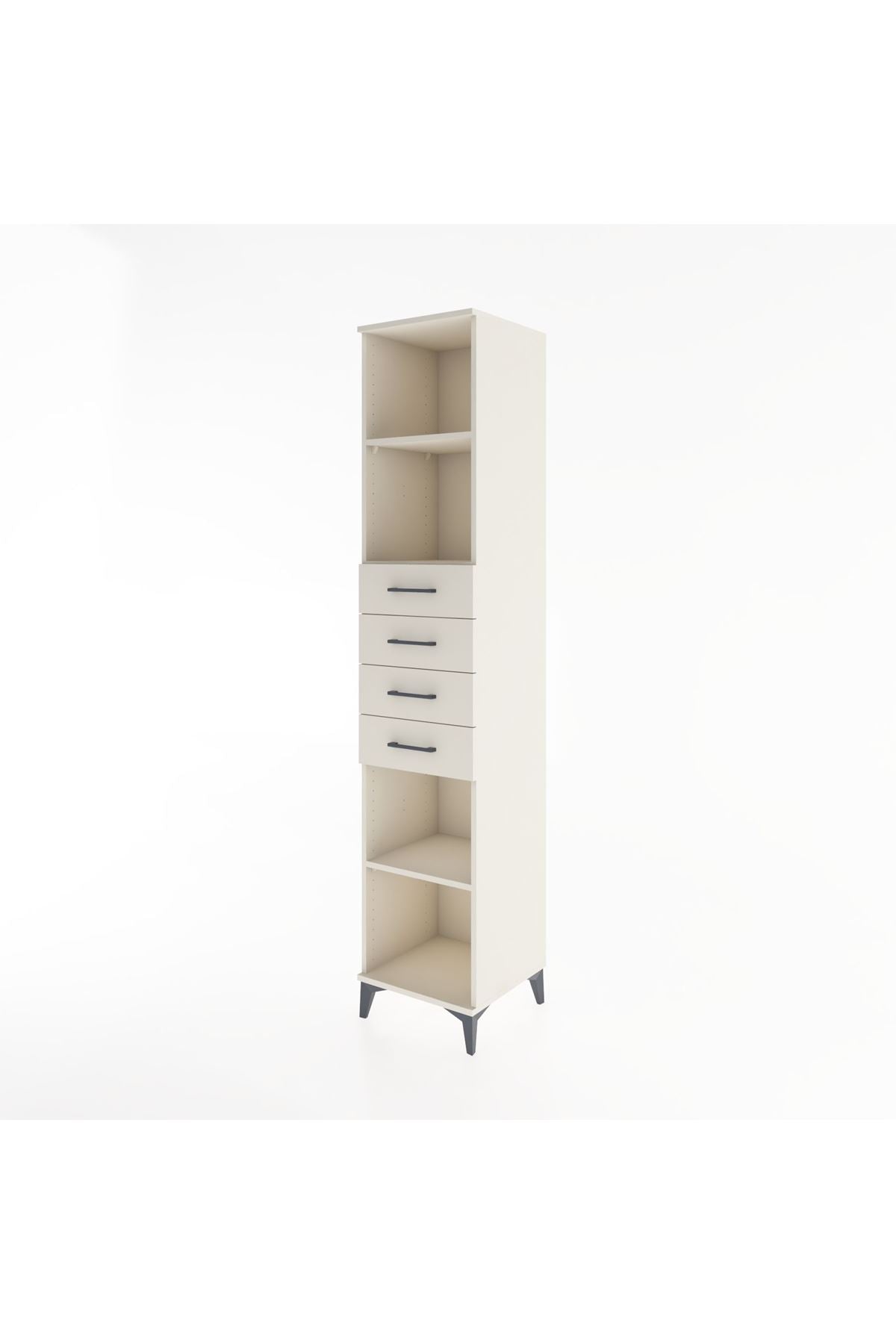 Hyperion Dolap 3 Raflı 4 Çekmeceli 44x44x221 - S61M244V1B