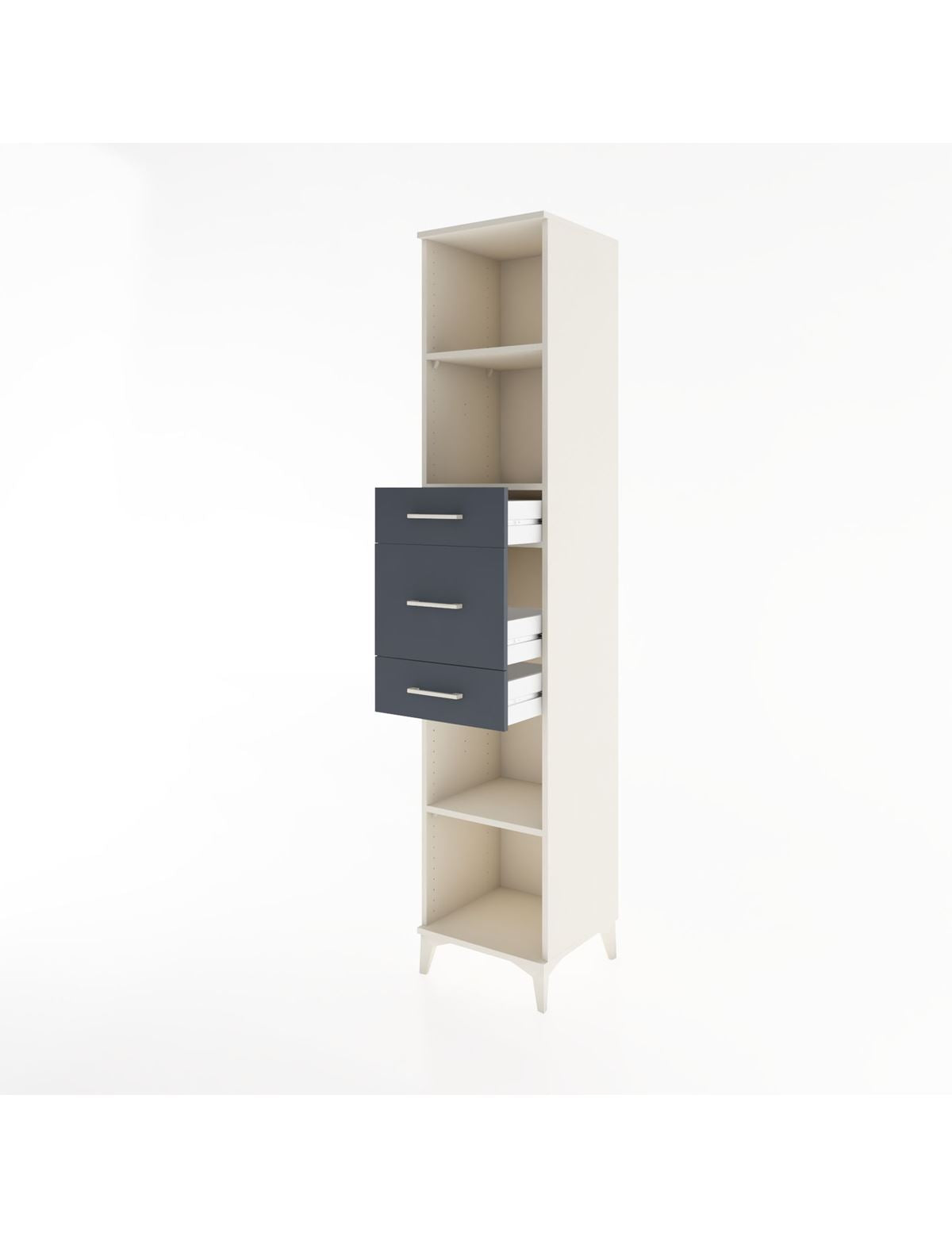 Hyperion Dolap 3 Raflı 3 Çekmeceli 44x44x221 - S61M245V2B