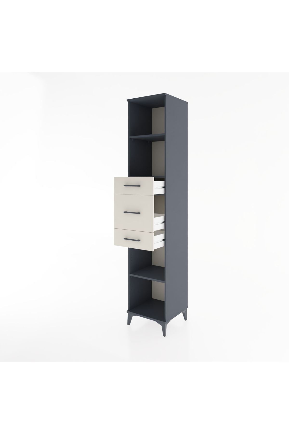 Hyperion Dolap 3 Raflı 3 Çekmeceli 44x44x221 - S61M245V4B