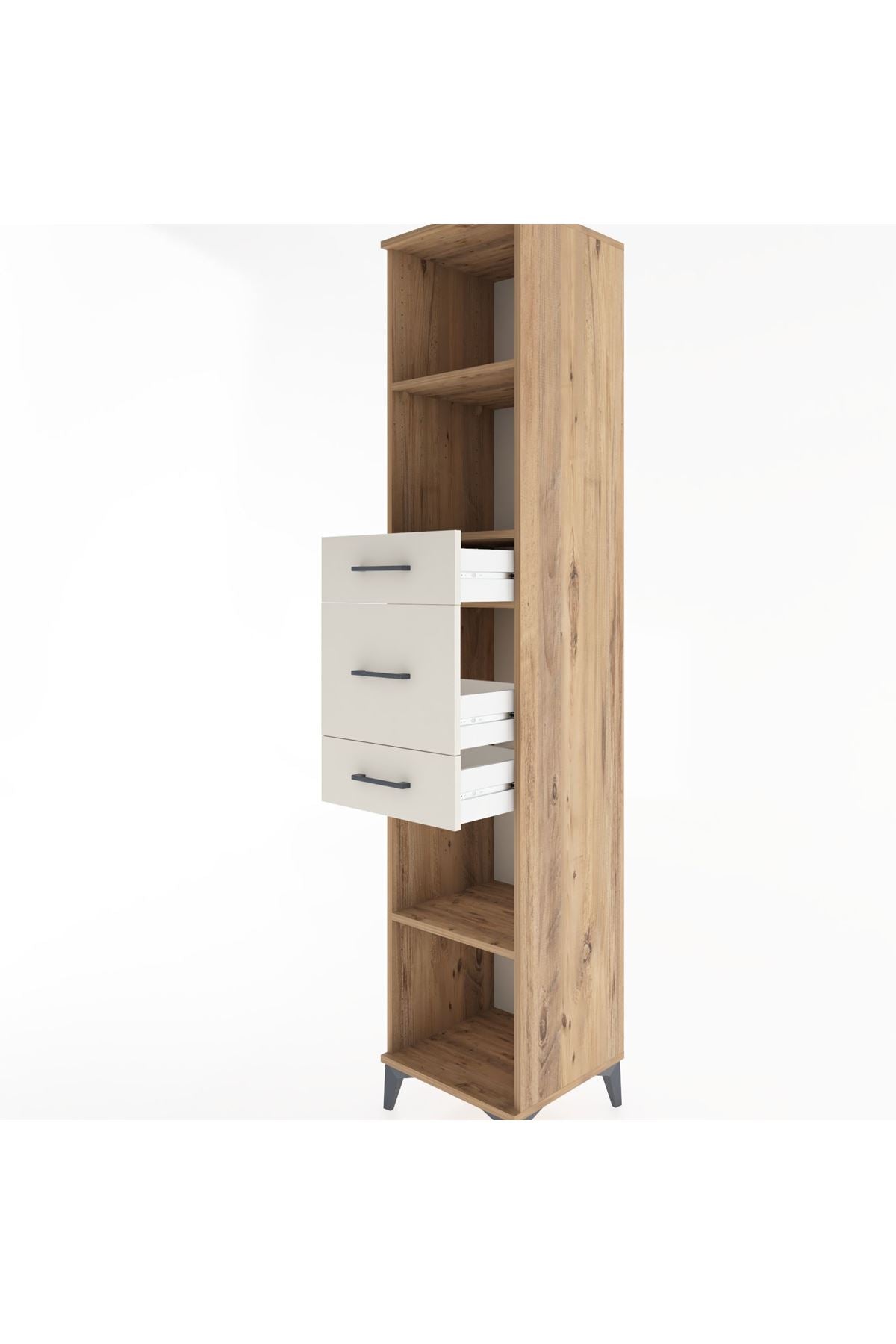 Hyperion Dolap 3 Raflı 3 Çekmeceli 44x44x221 - S61M245V7B