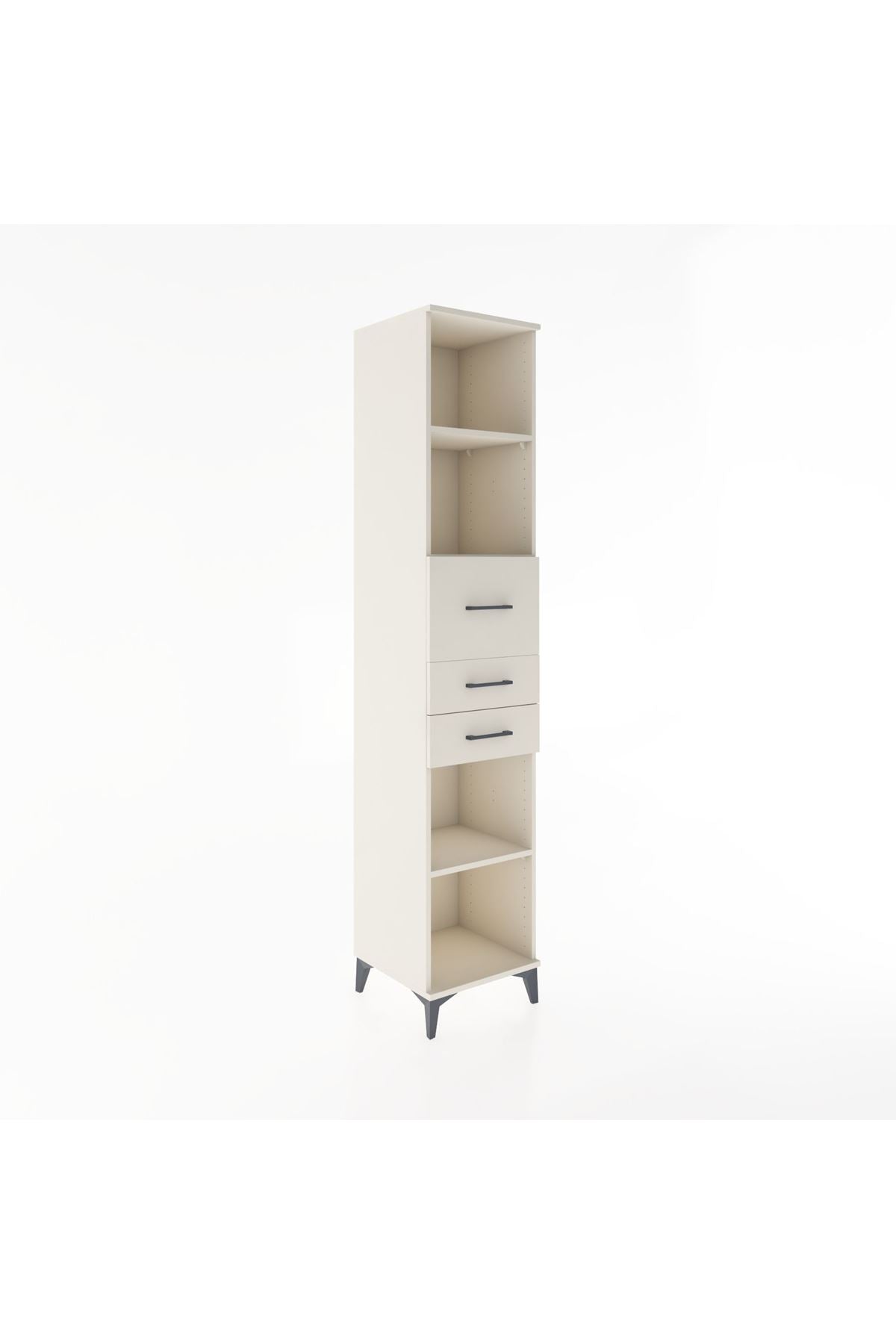 Hyperion Dolap 4 Raflı 3 Çekmeceli 44x44x221 - S61M246V1B