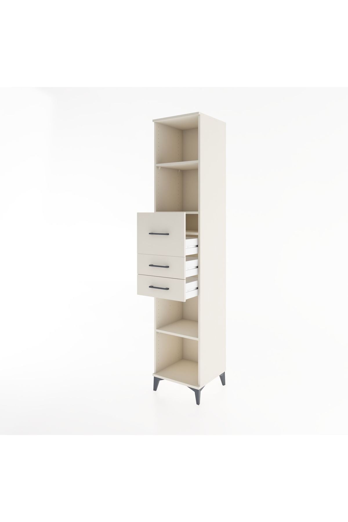 Hyperion Dolap 4 Raflı 3 Çekmeceli 44x44x221 - S61M246V1B