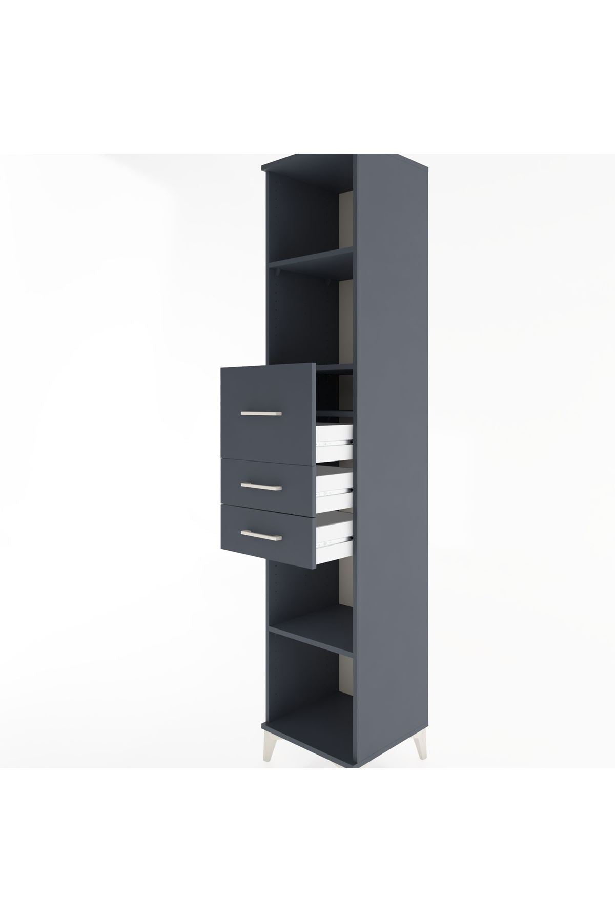 Hyperion Dolap 4 Raflı 3 Çekmeceli 44x44x221 - S61M246V5B