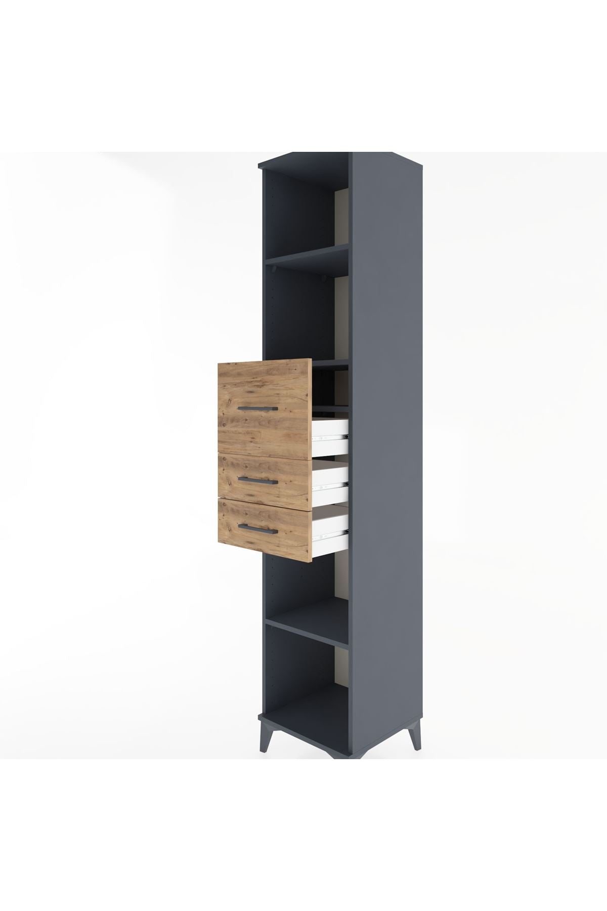 Hyperion Dolap 4 Raflı 3 Çekmeceli 44x44x221 - S61M246V6B