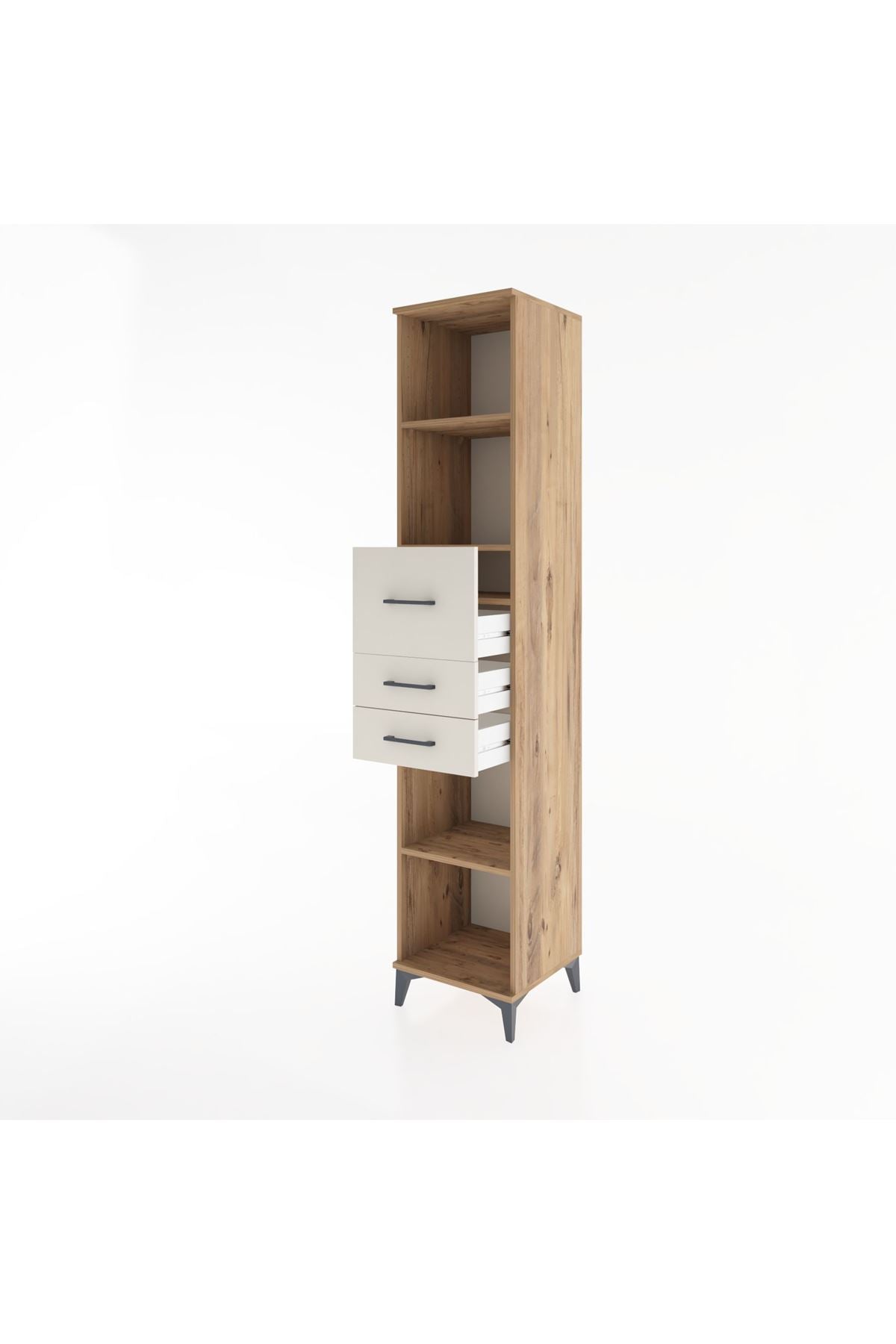 Hyperion Dolap 4 Raflı 3 Çekmeceli 44x44x221 - S61M246V7B