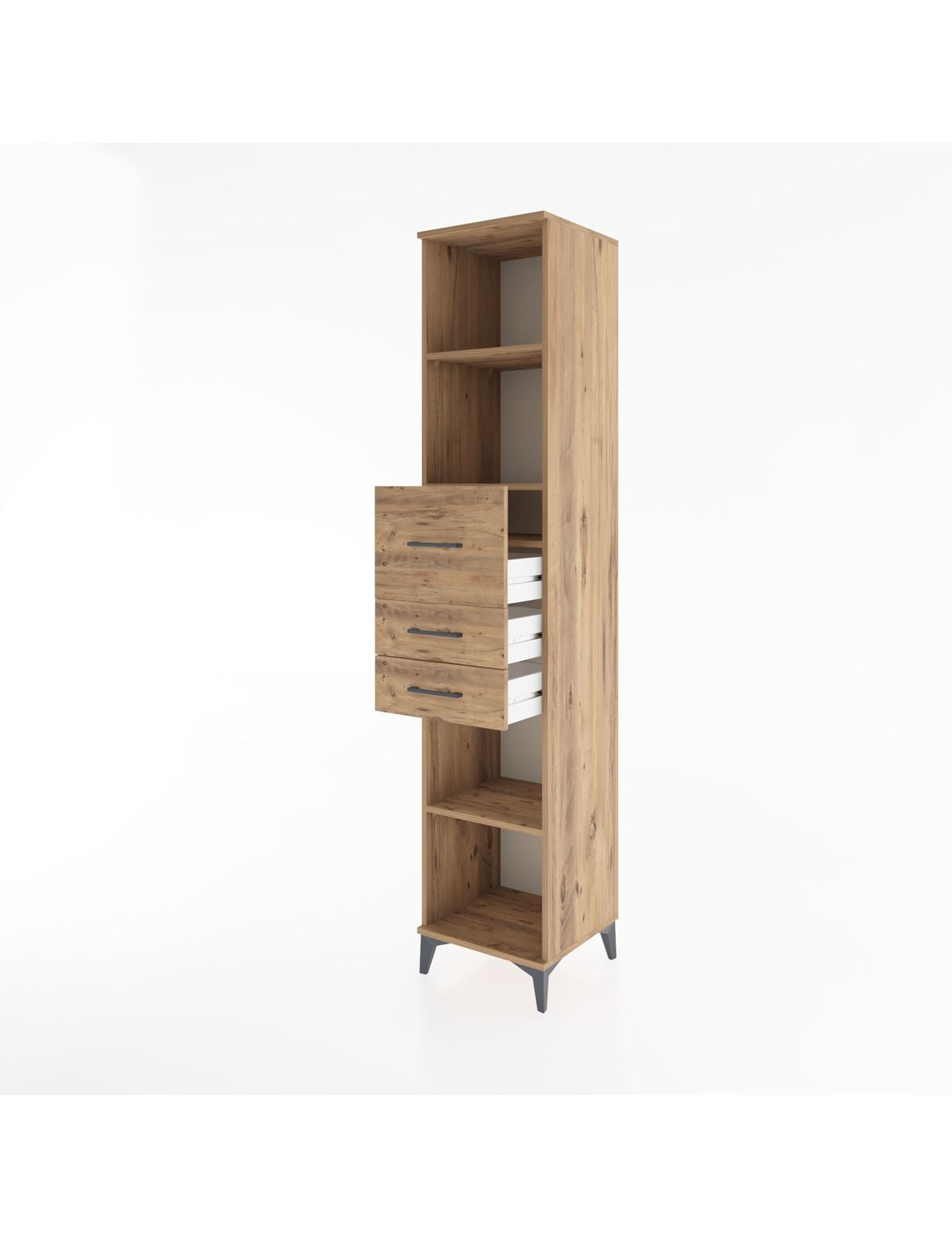 Hyperion Dolap 4 Raflı 3 Çekmeceli 44x44x221 - S61M246V9B