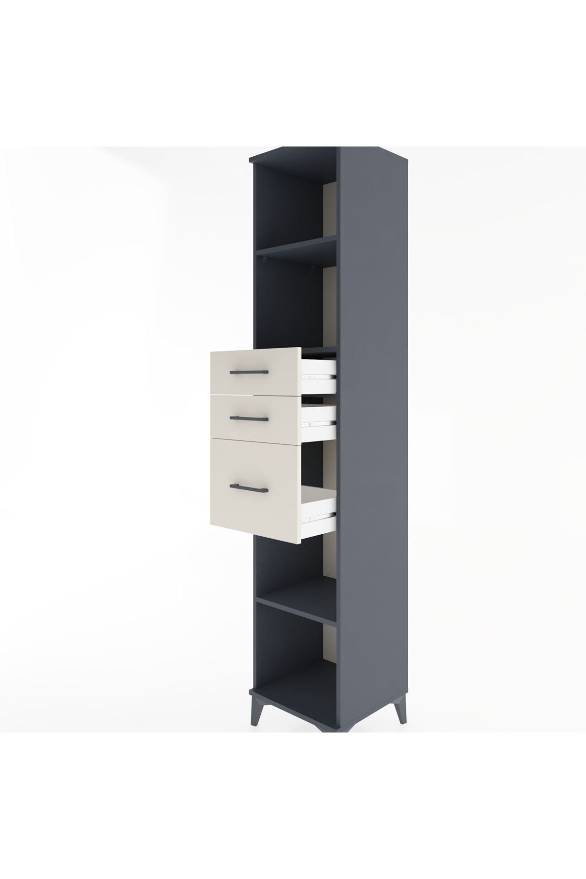 Hyperion Dolap 3 Raflı 3 Çekmeceli 44x44x221 - S61M247V4B