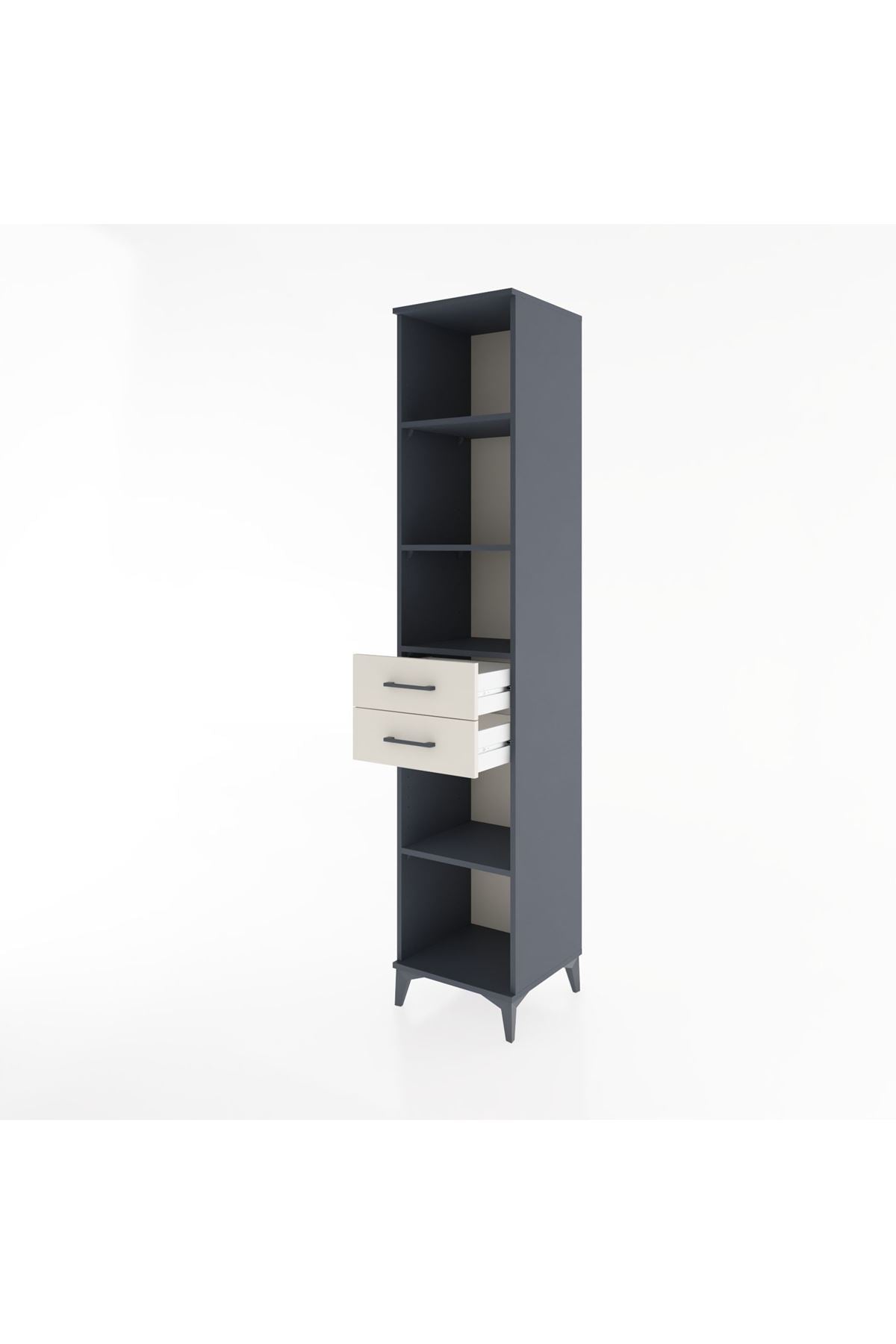 Hyperion Dolap 4 Raflı 2 Çekmeceli 44x44x221 - S61M248V4B